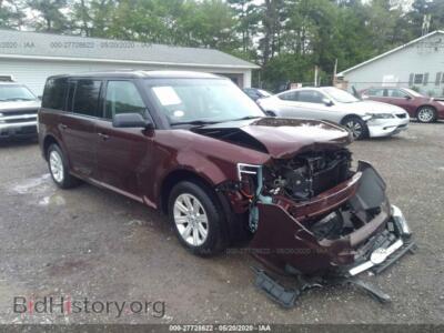 2012 Ford FLEX SE, темно-бордовый — VIN 2FMGK5BC3CBD22627, IAAI