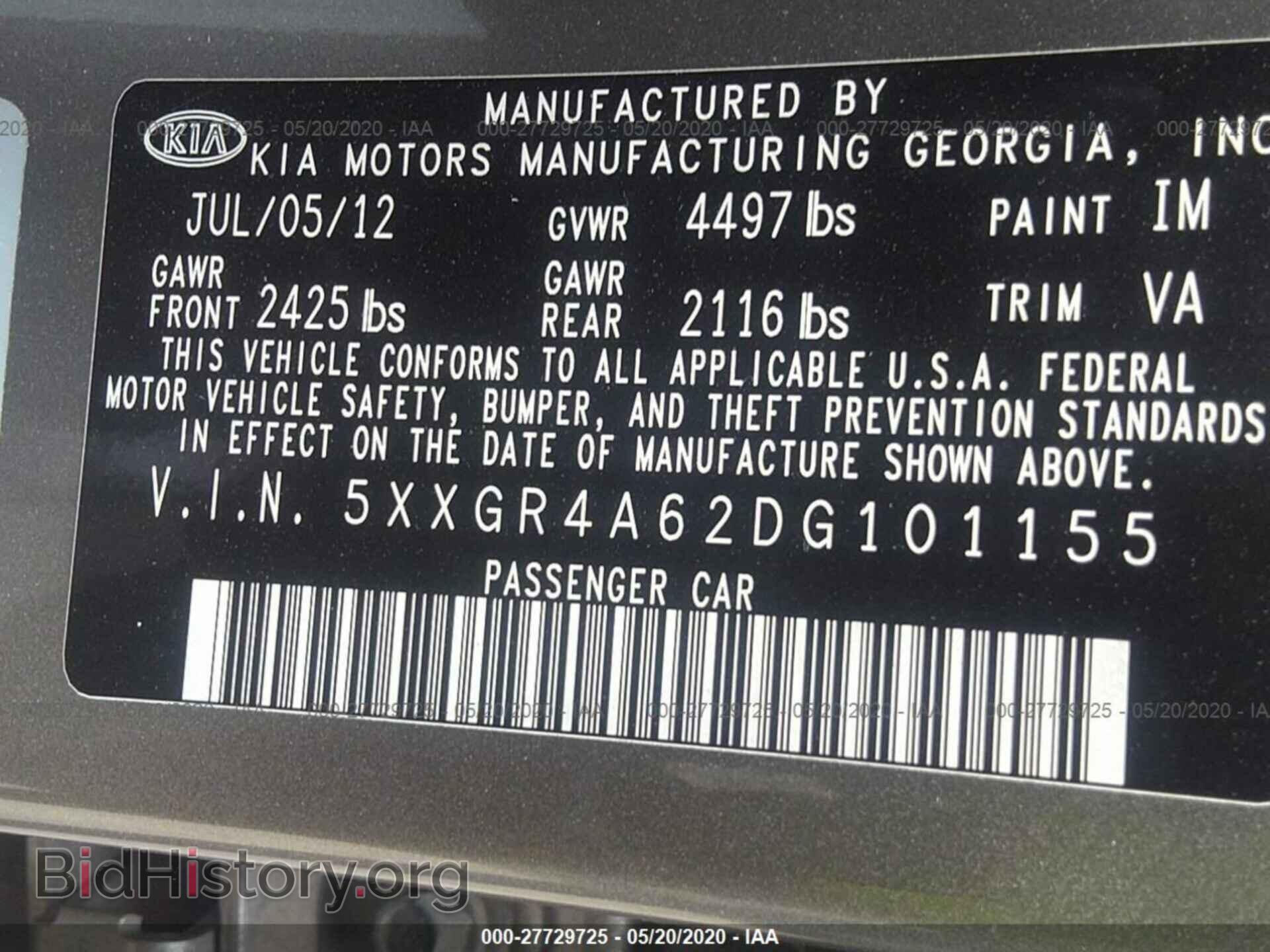2013 KIA OPTIMA - VIN: 5XXGR4A62DG101155 - Photo 9