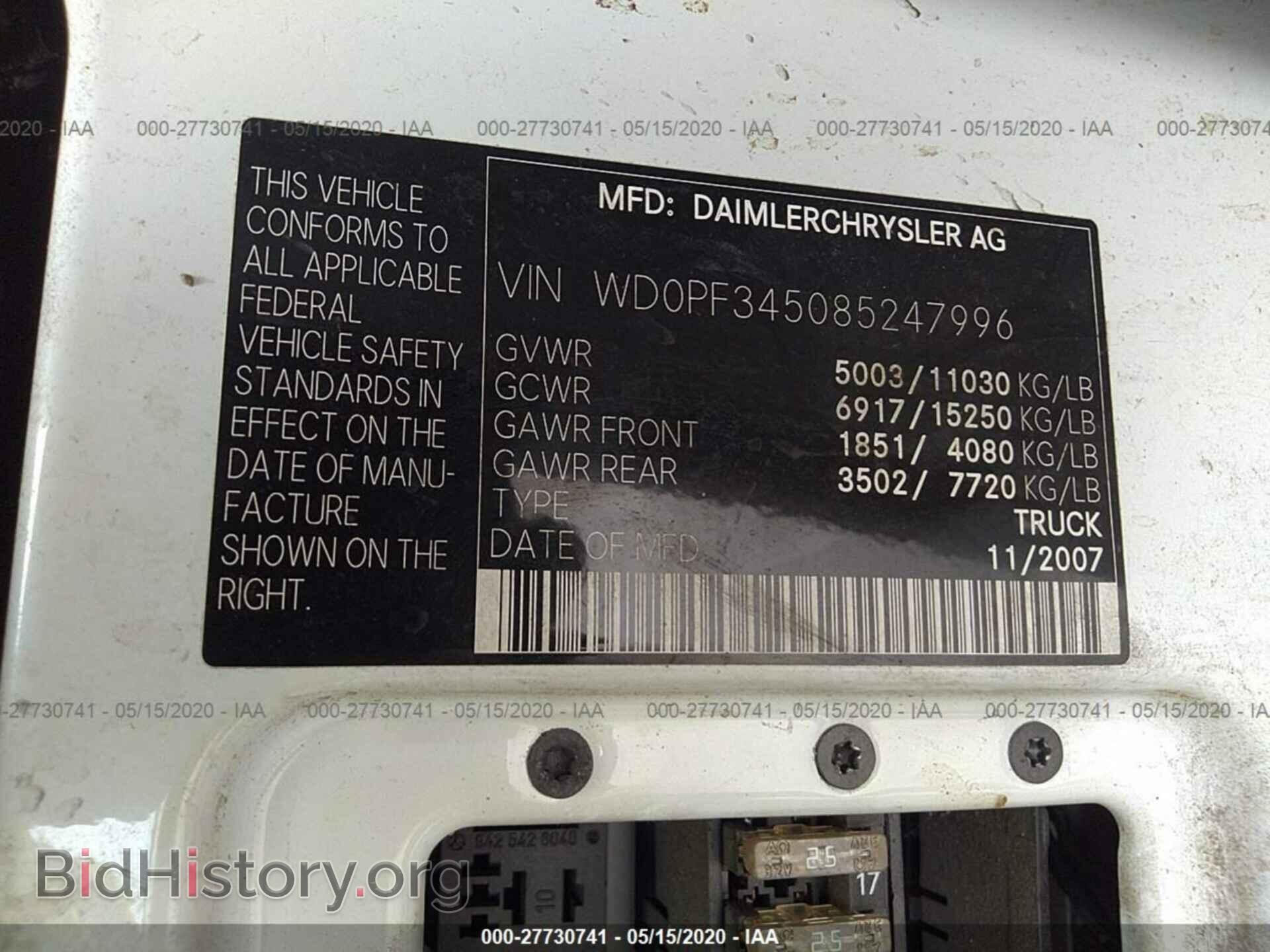 2008 DODGE SPRINTER - VIN: WD0PF345085247996 - Photo 9