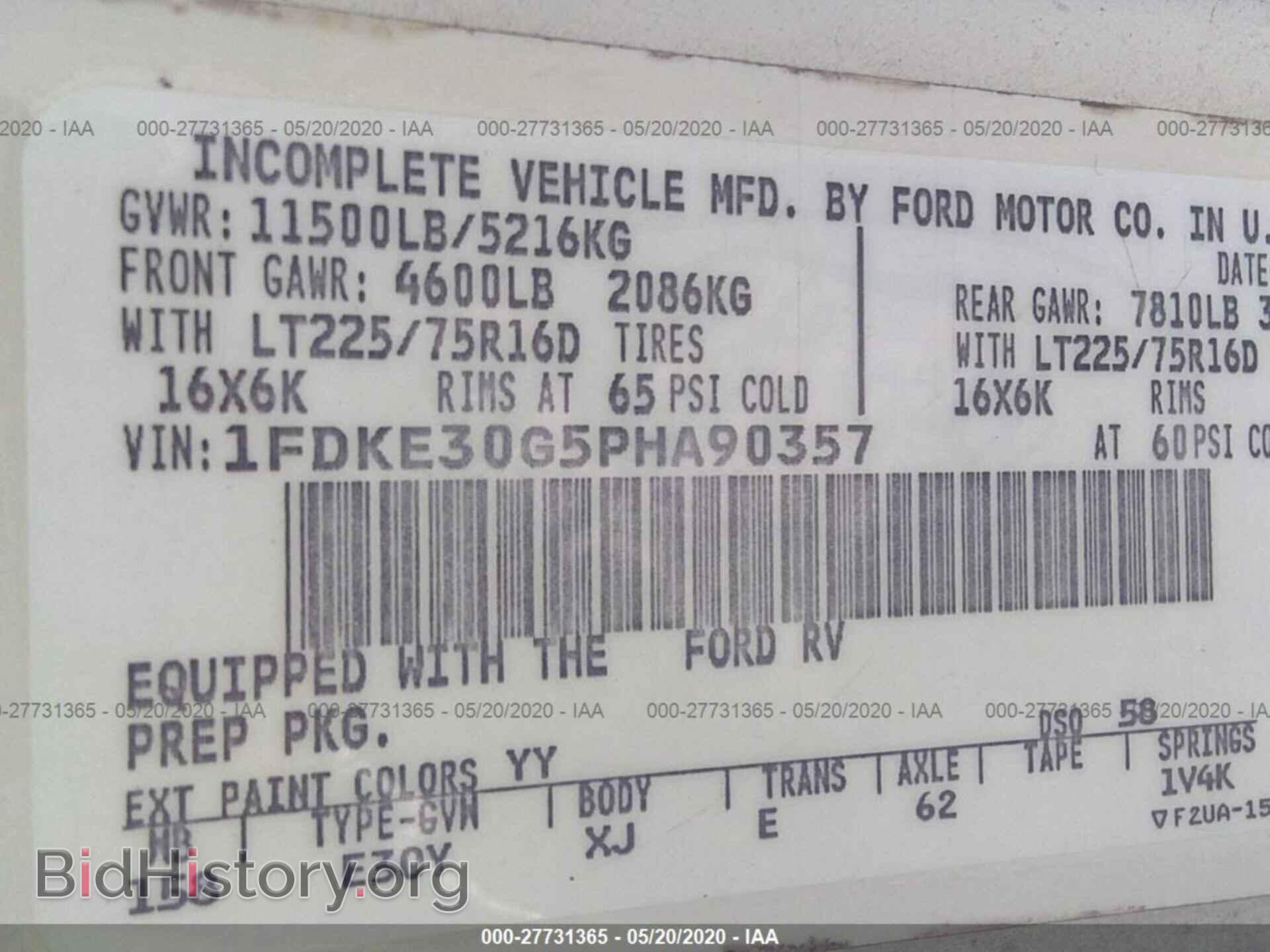 1993 FORD ECONOLINE - VIN: 1FDKE30G5PHA90357 - Photo 9