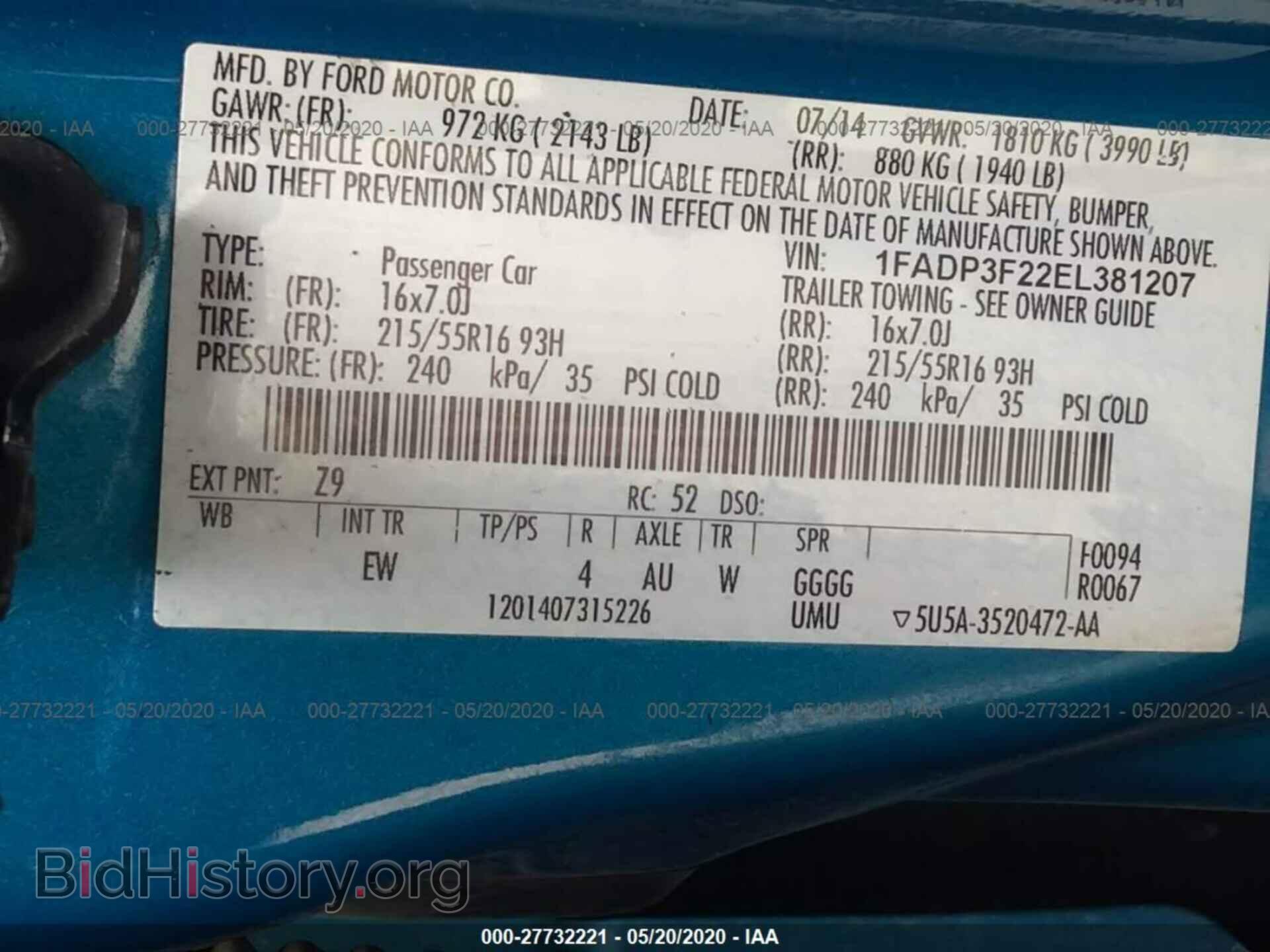 2014 FORD FOCUS - VIN: 1FADP3F22EL381207 - Photo 9