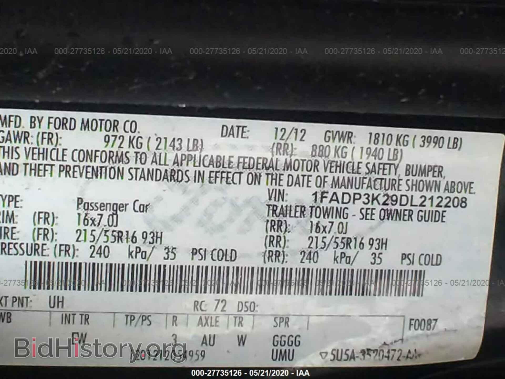 2013 FORD FOCUS - VIN: 1FADP3K29DL212208 - Photo 9