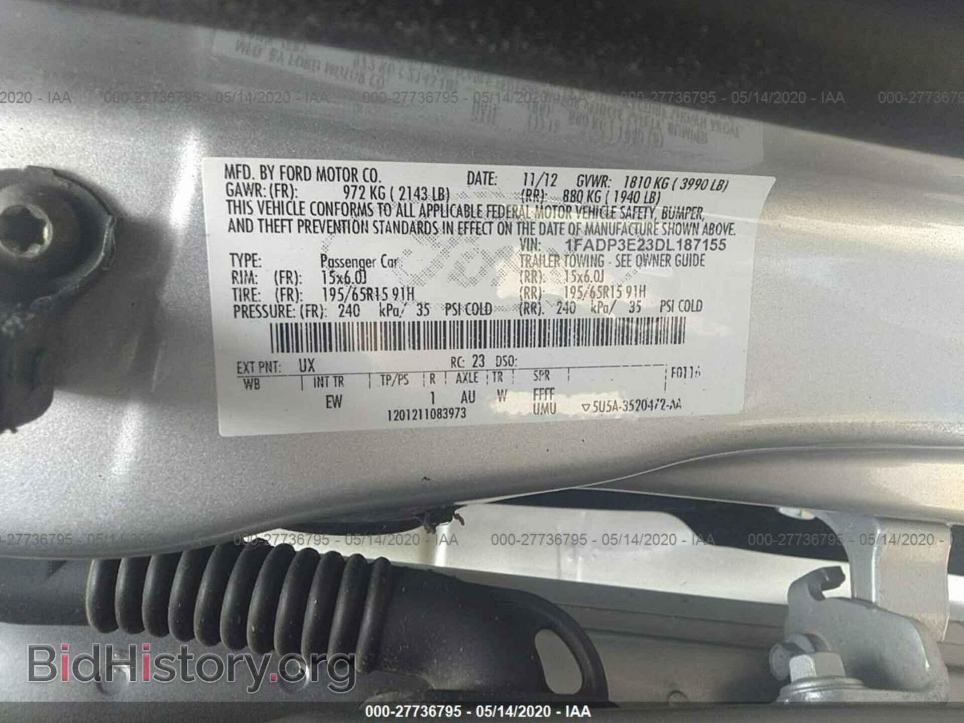 2013 FORD FOCUS - VIN: 1FADP3E23DL187155 - Photo 9