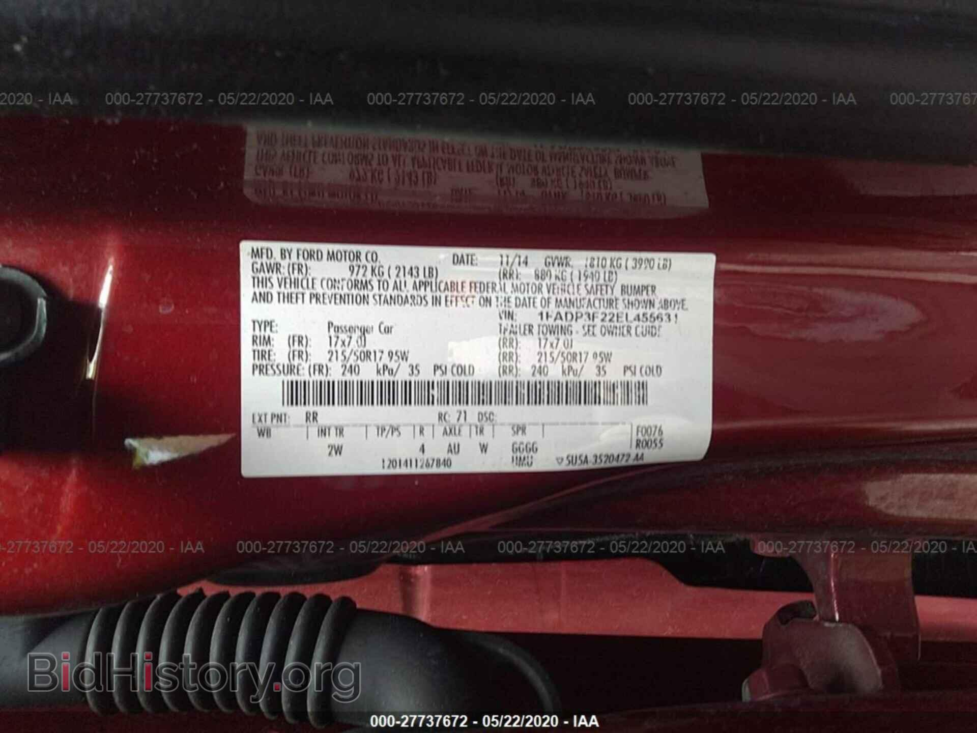 2014 FORD FOCUS - VIN: 1FADP3F22EL455631 - Photo 9