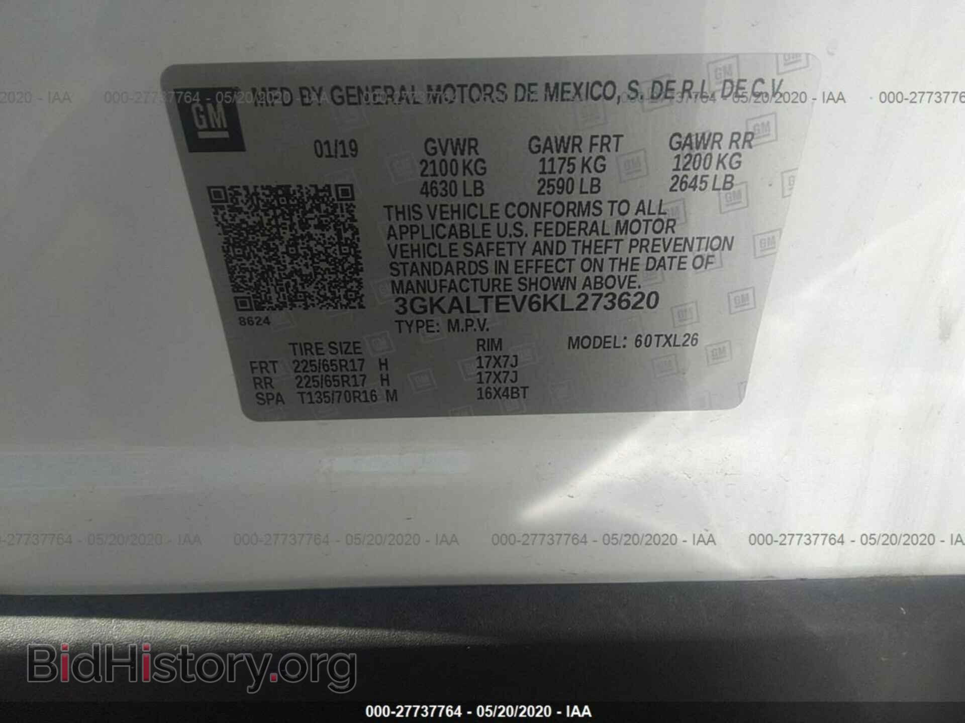 2019 GMC TERRAIN - VIN: 3GKALTEV6KL273620 - Photo 9