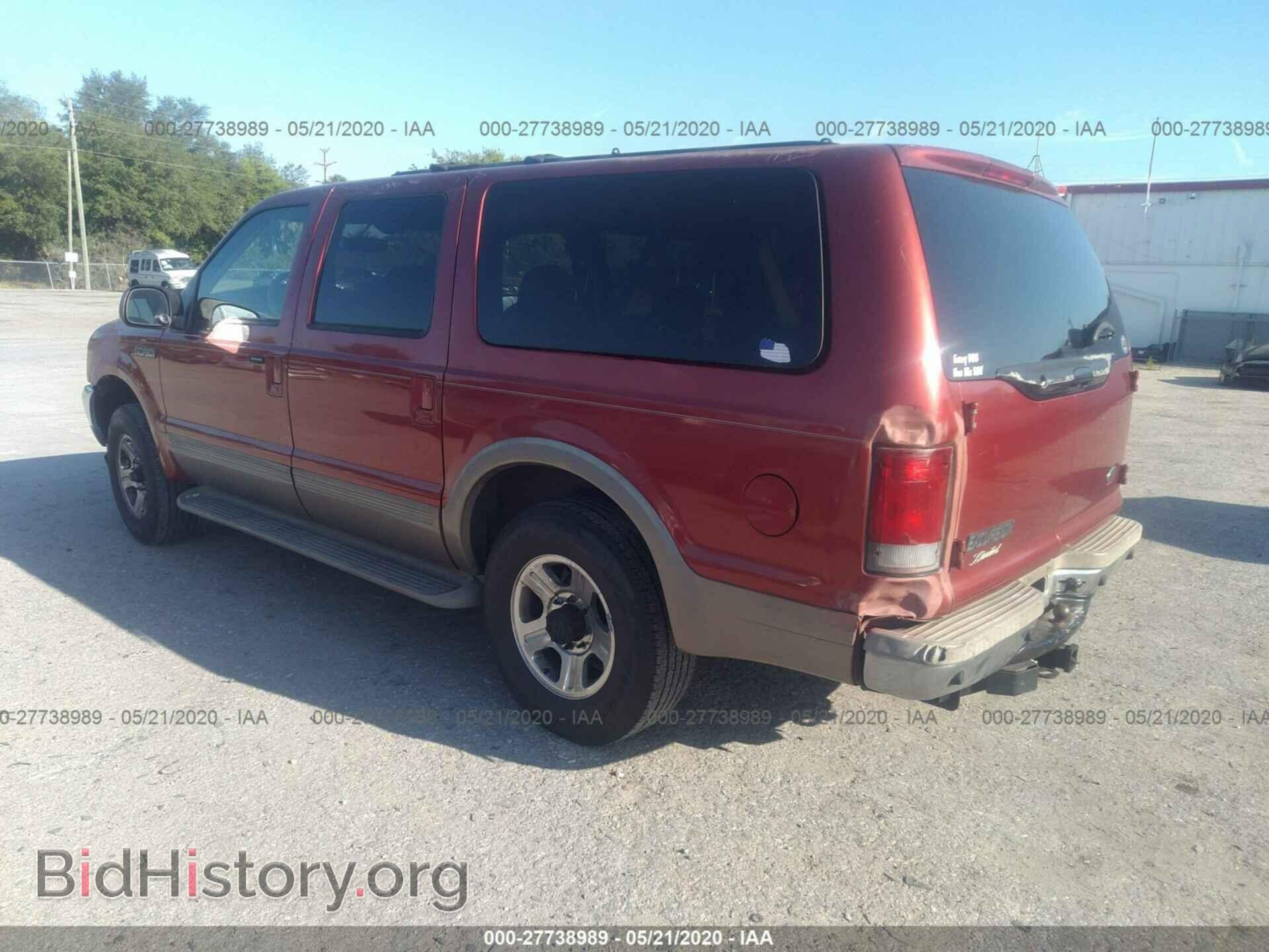 2001 FORD EXCURSION - VIN: 1FMNU42S11EB54006 - Фото 3
