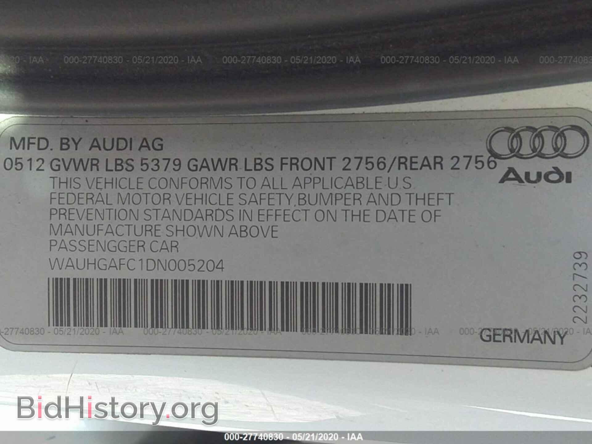 2013 AUDI A6 - VIN: WAUHGAFC1DN005204 - Фото 9