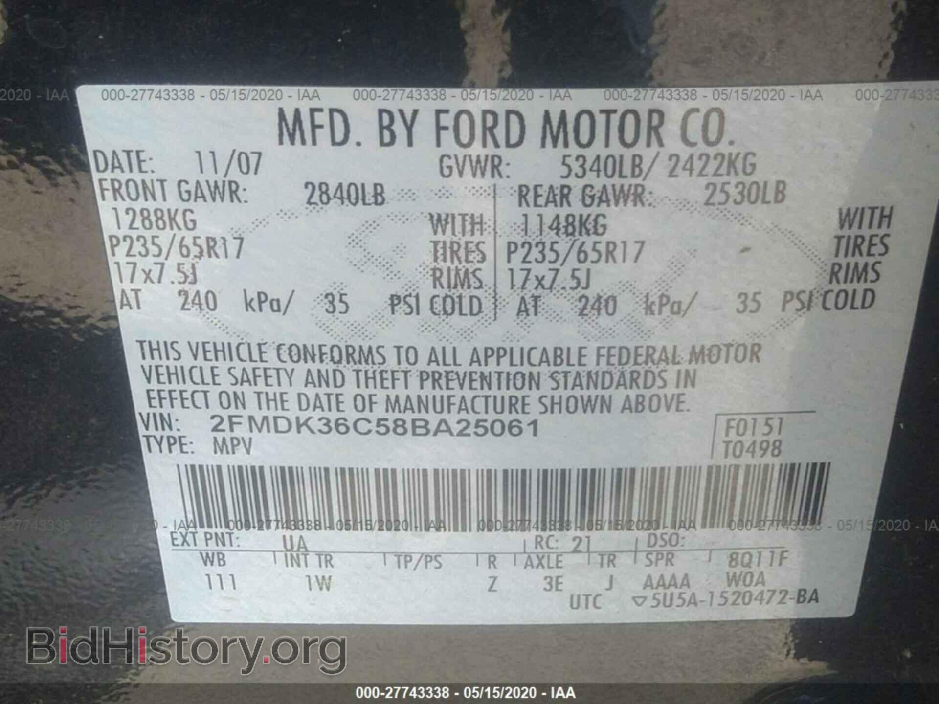 2008 FORD EDGE - VIN: 2FMDK36C58BA25061 - Photo 9