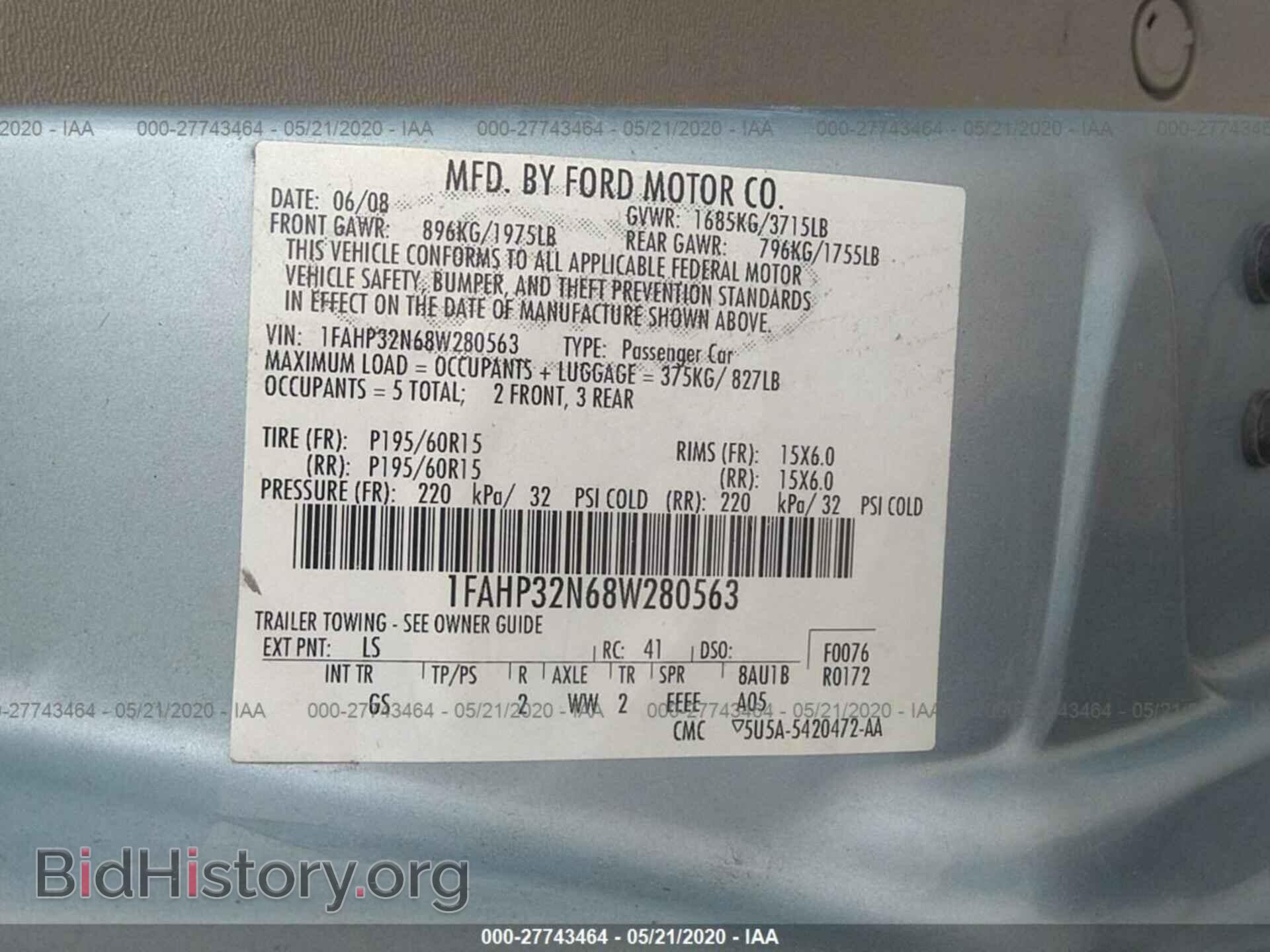 2008 FORD FOCUS - VIN: 1FAHP32N68W280563 - Photo 9
