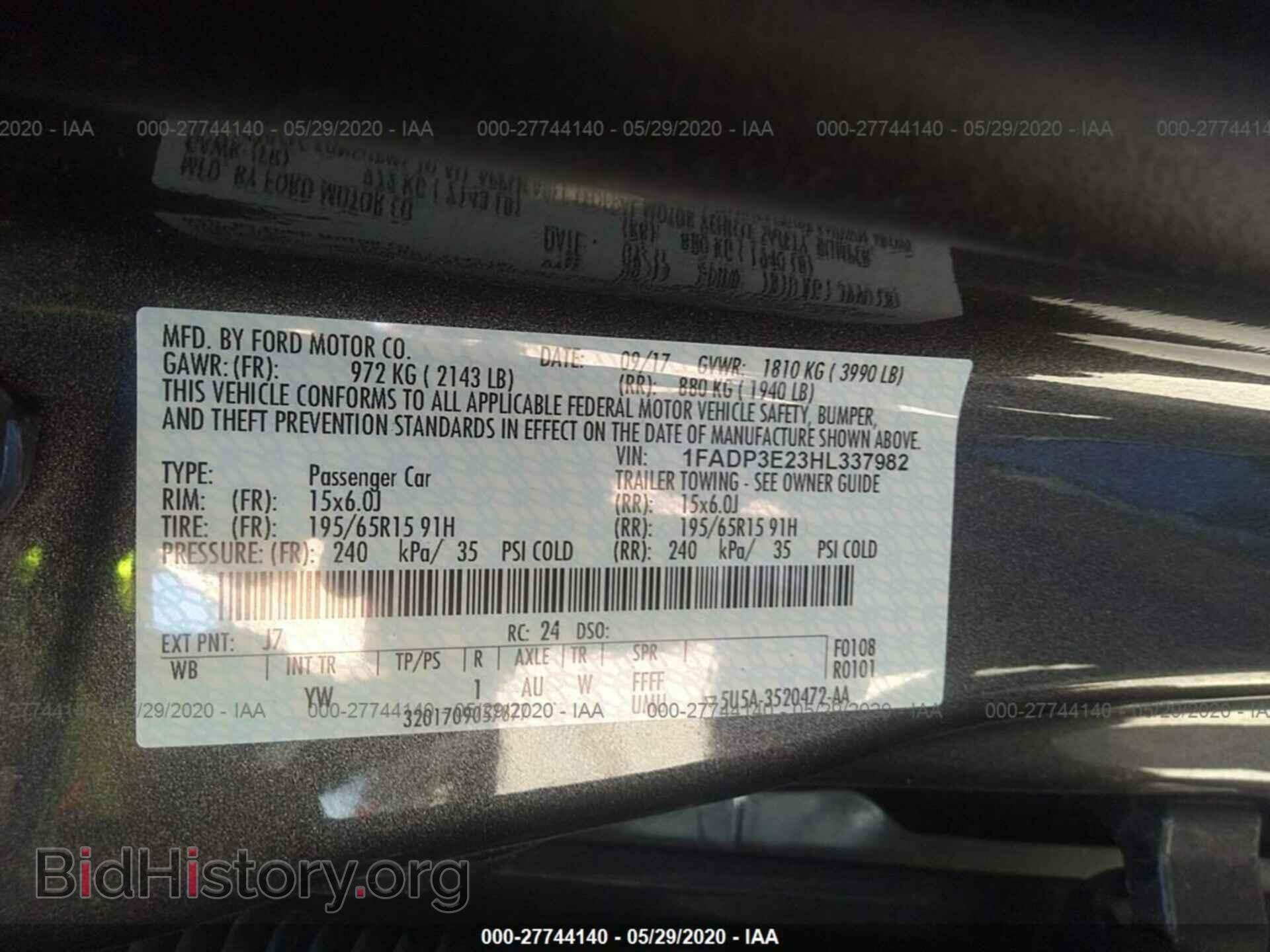 2017 FORD FOCUS - VIN: 1FADP3E23HL337982 - Photo 9