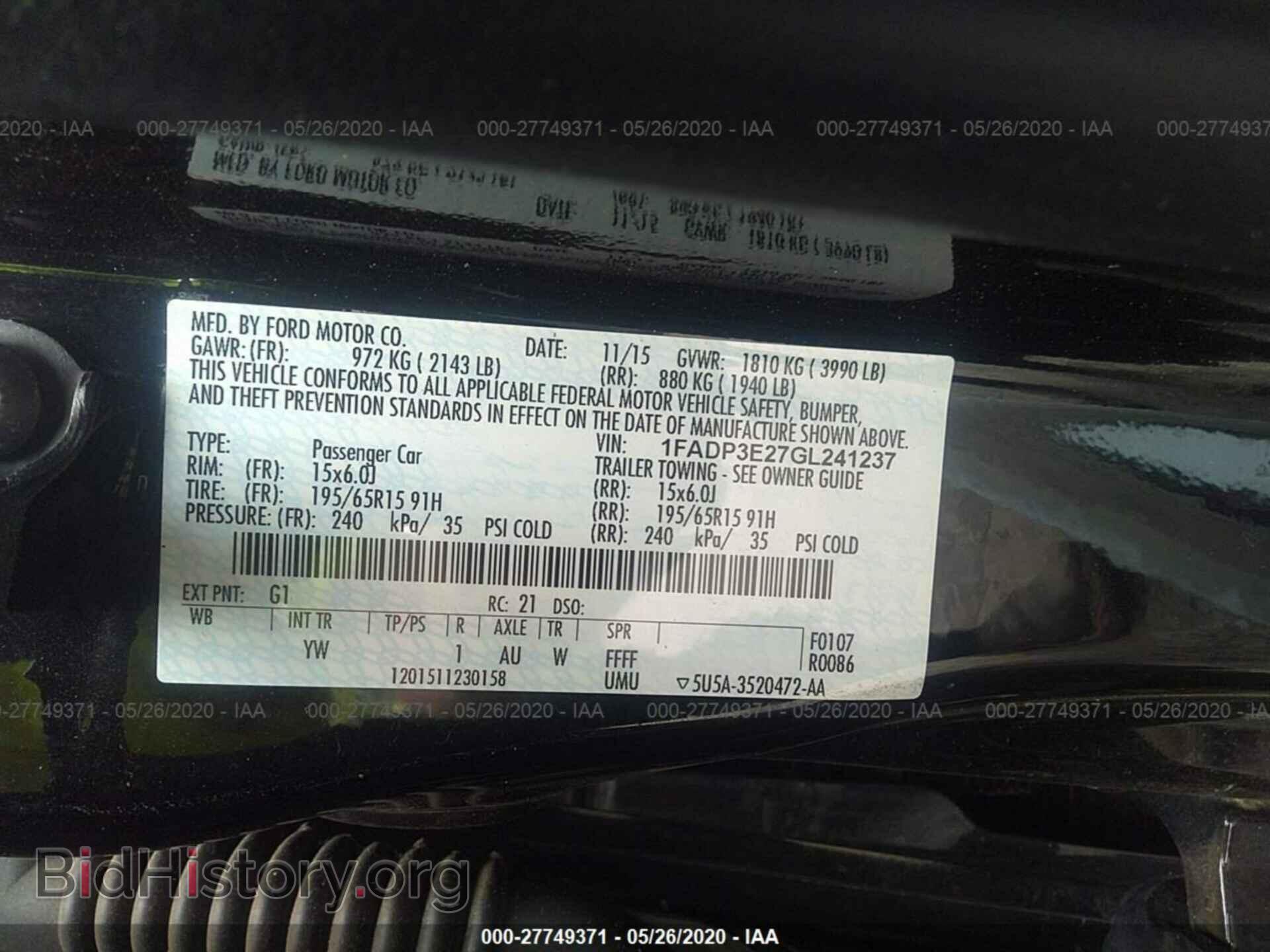 2016 FORD FOCUS - VIN: 1FADP3E27GL241237 - Photo 9