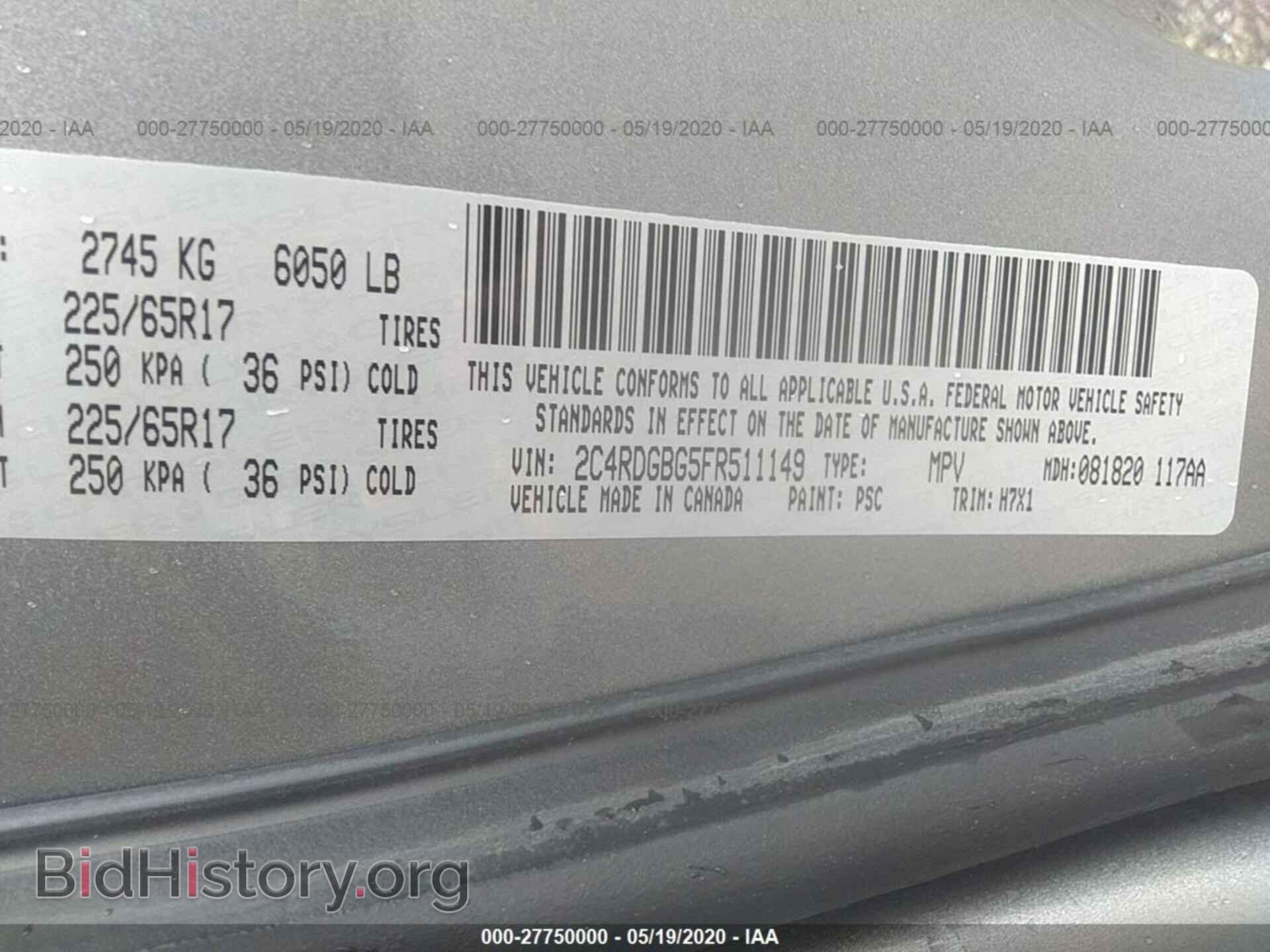 2015 DODGE GRAND CARAVAN - VIN: 2C4RDGBG5FR511149 - Фото 9