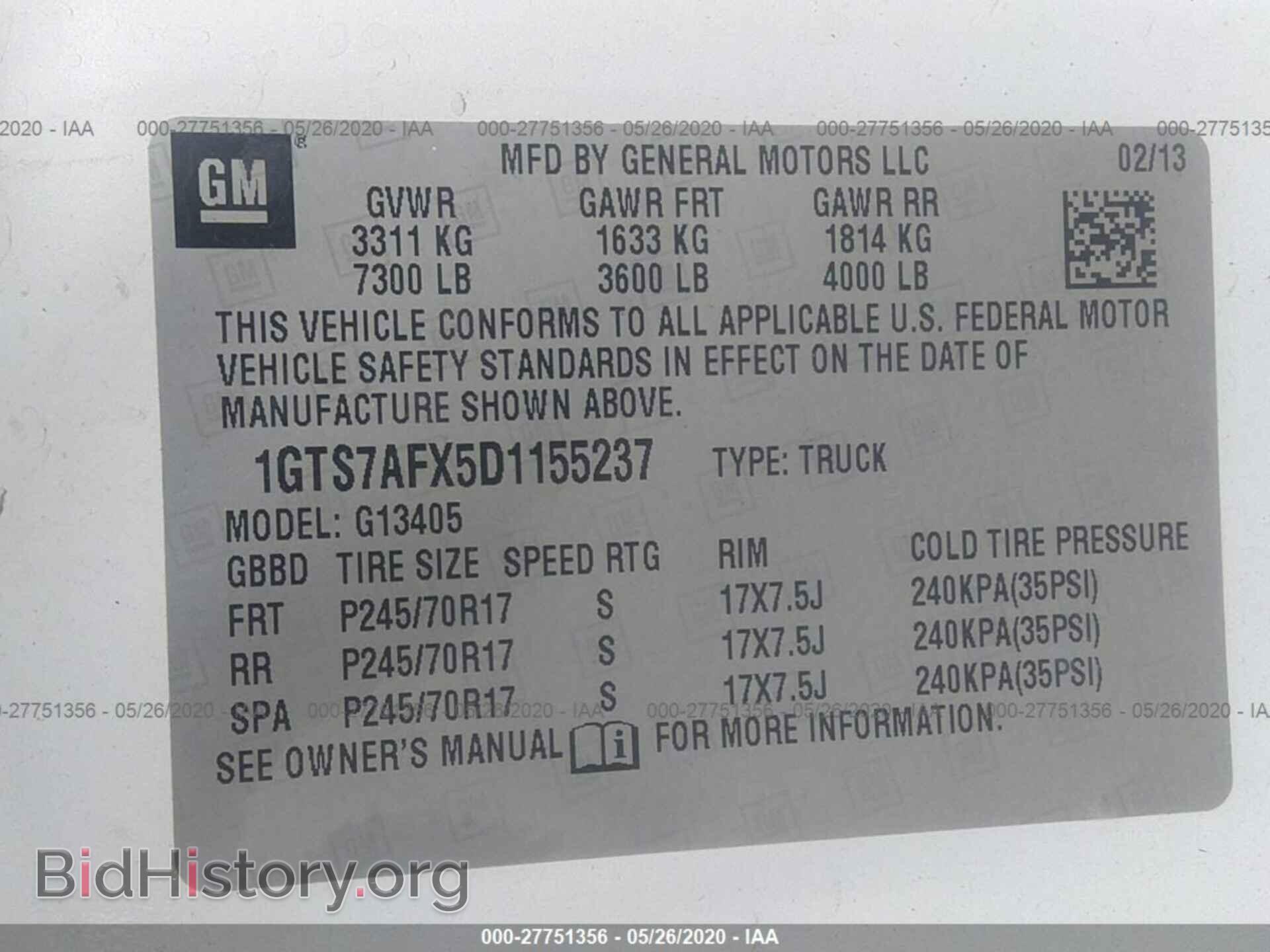 2013 GMC SAVANA - VIN: 1GTS7AFX5D1155237 - Фото 9