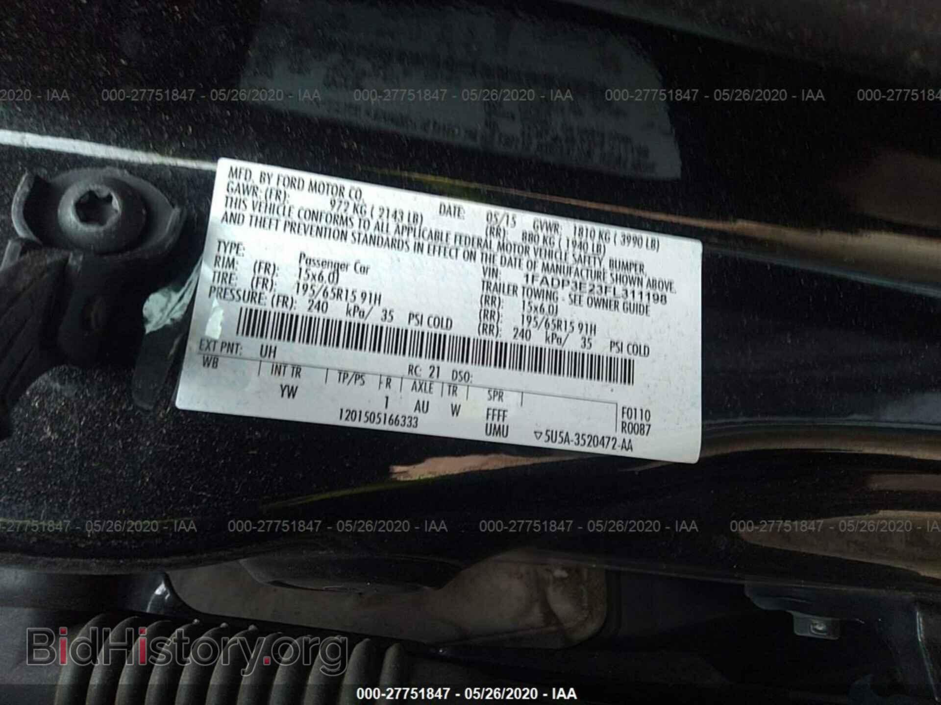 2015 FORD FOCUS - VIN: 1FADP3E23FL311198 - Photo 9