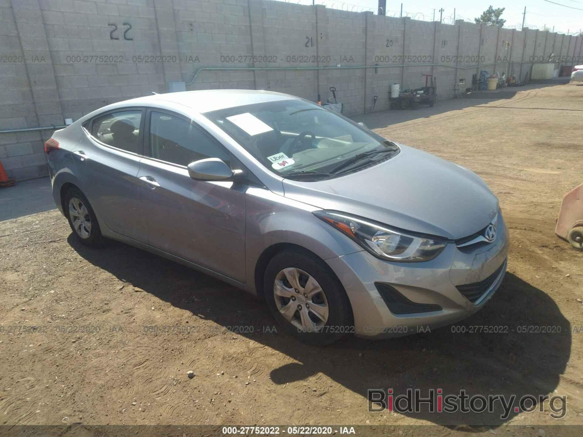 Photo 5NPDH4AE9GH734869 - HYUNDAI ELANTRA 2016