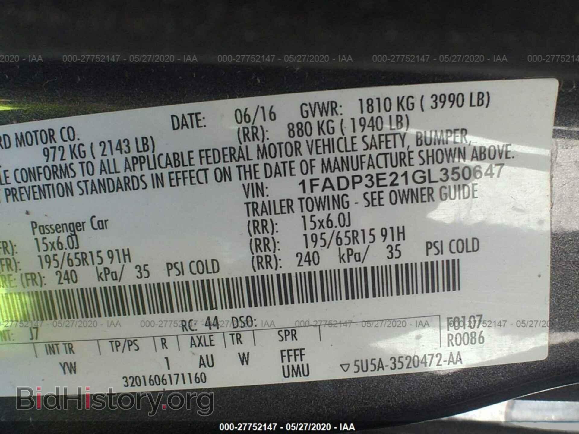 2016 FORD FOCUS - VIN: 1FADP3E21GL350647 - Photo 9