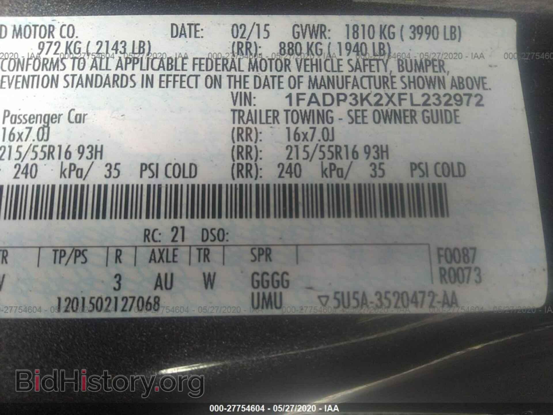 2015 FORD FOCUS - VIN: 1FADP3K2XFL232972 - Photo 9