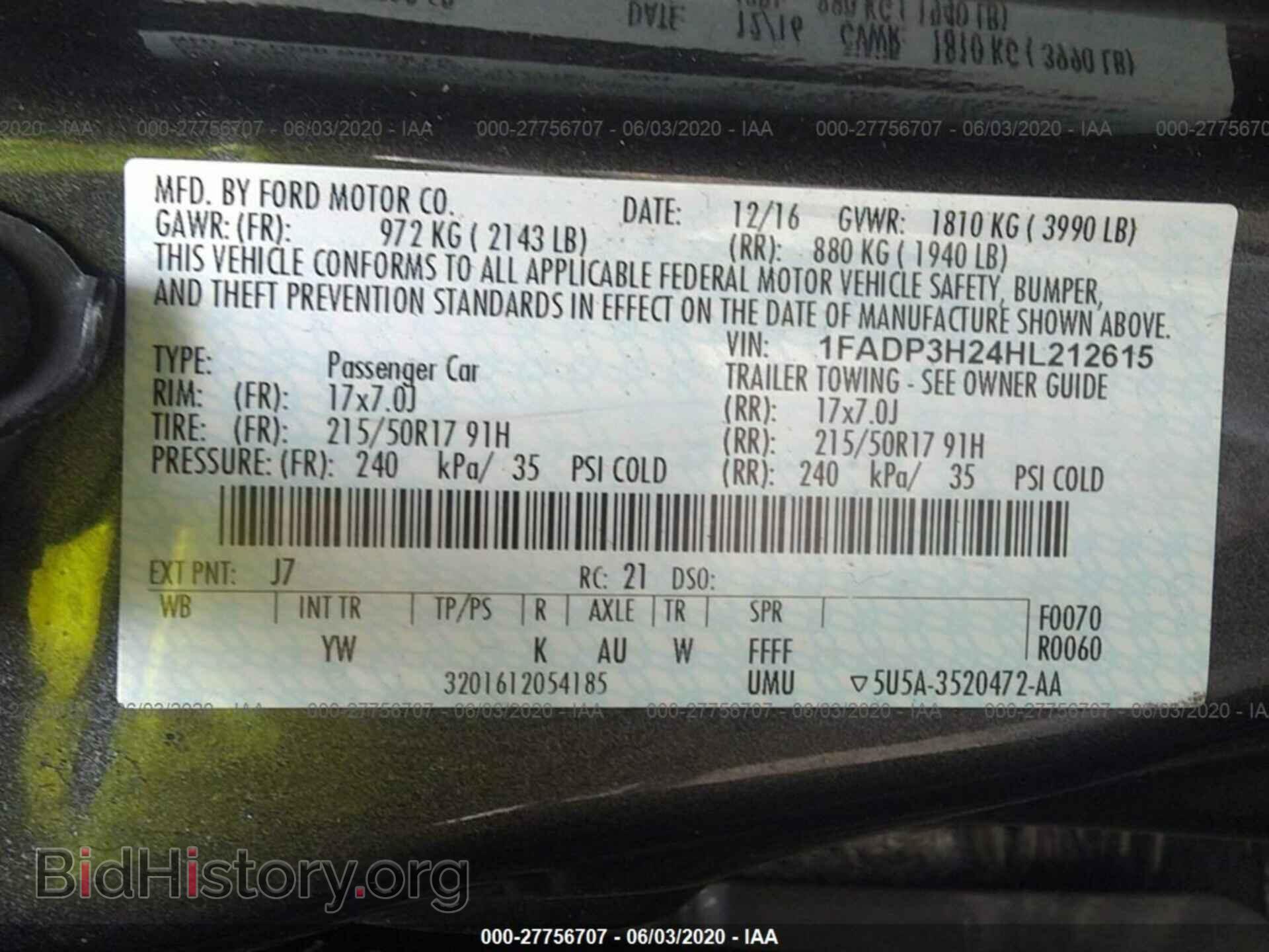 2017 FORD FOCUS - VIN: 1FADP3H24HL212615 - Photo 9