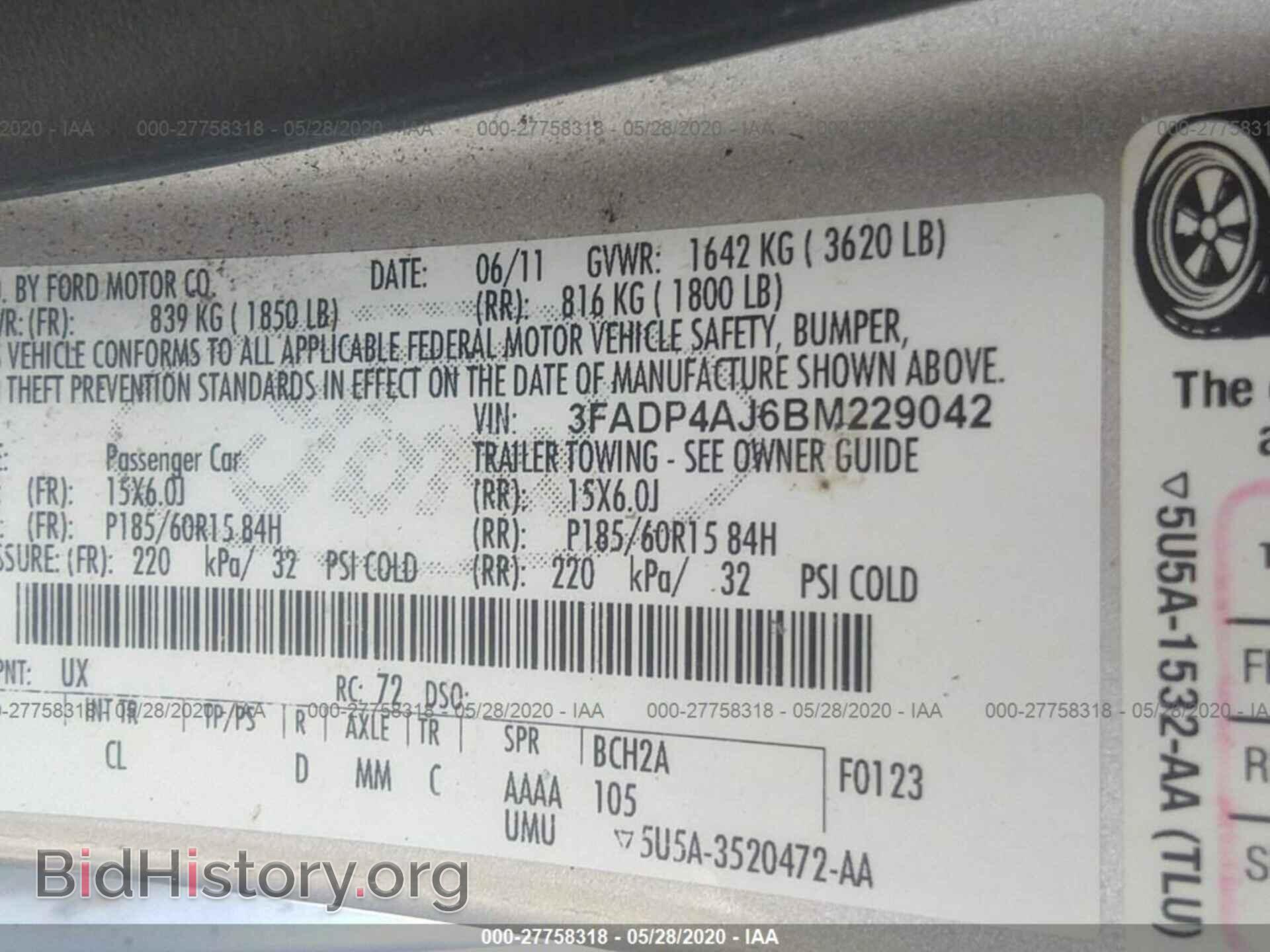 2011 FORD FIESTA - VIN: 3FADP4AJ6BM229042 - Фото 9
