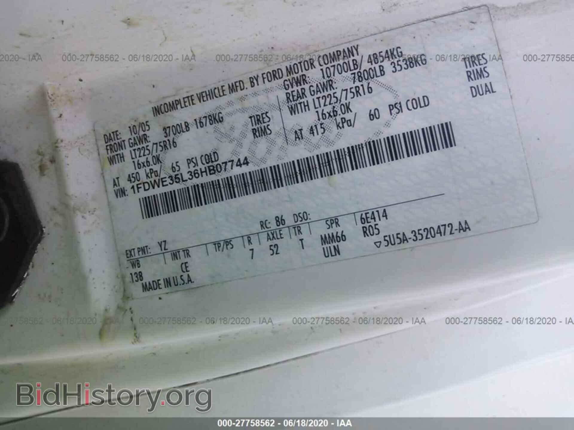 2006 FORD ECONOLINE - VIN: 1FDWE35L36HB07744 - Фото 9