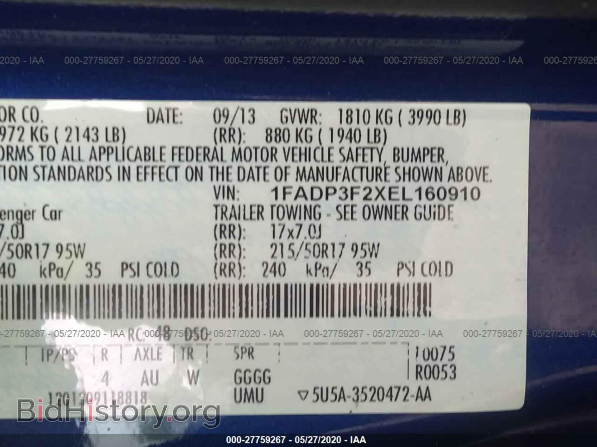 2014 FORD FOCUS - VIN: 1FADP3F2XEL160910 - Photo 9