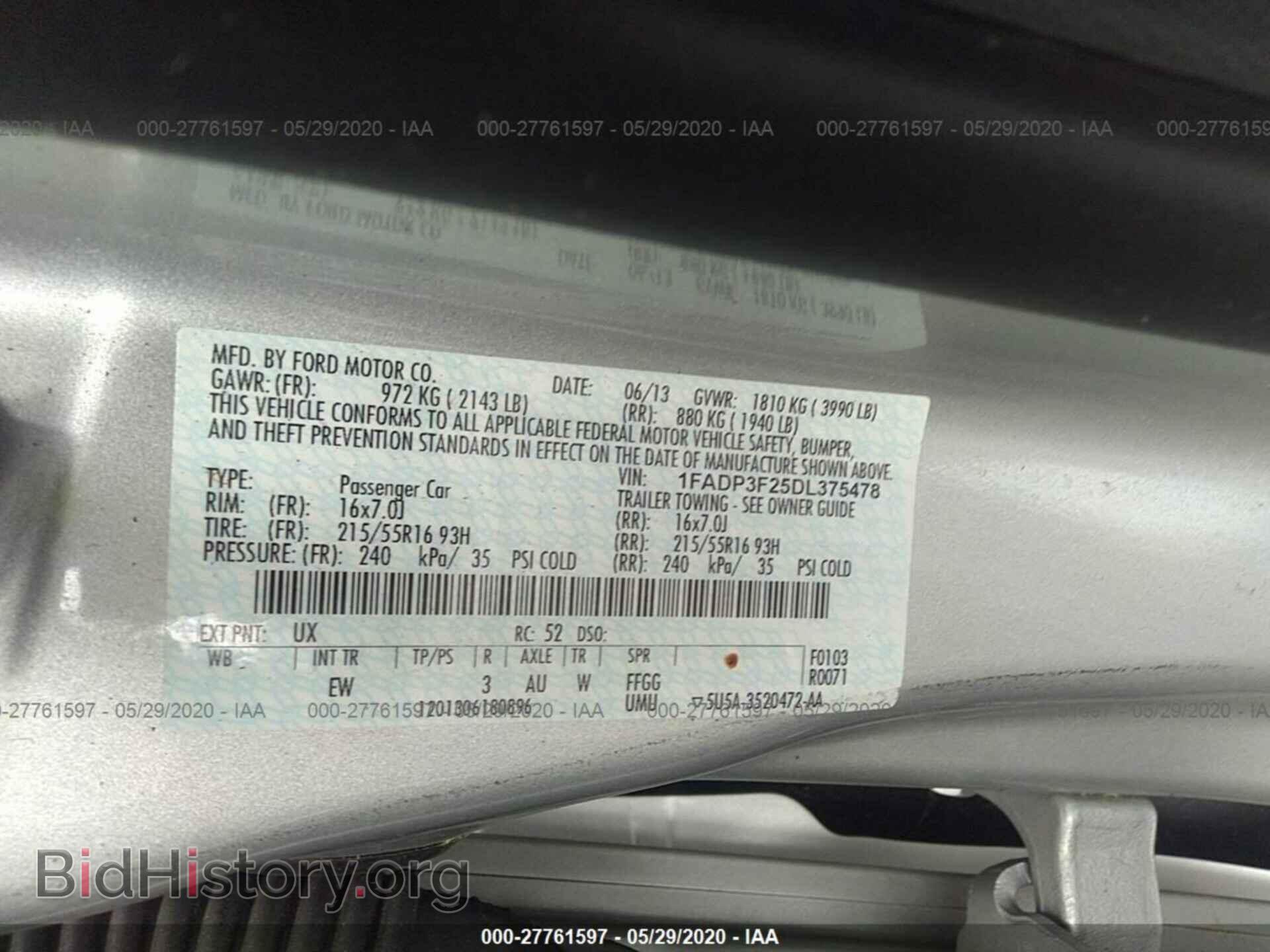 2013 FORD FOCUS - VIN: 1FADP3F25DL375478 - Photo 9