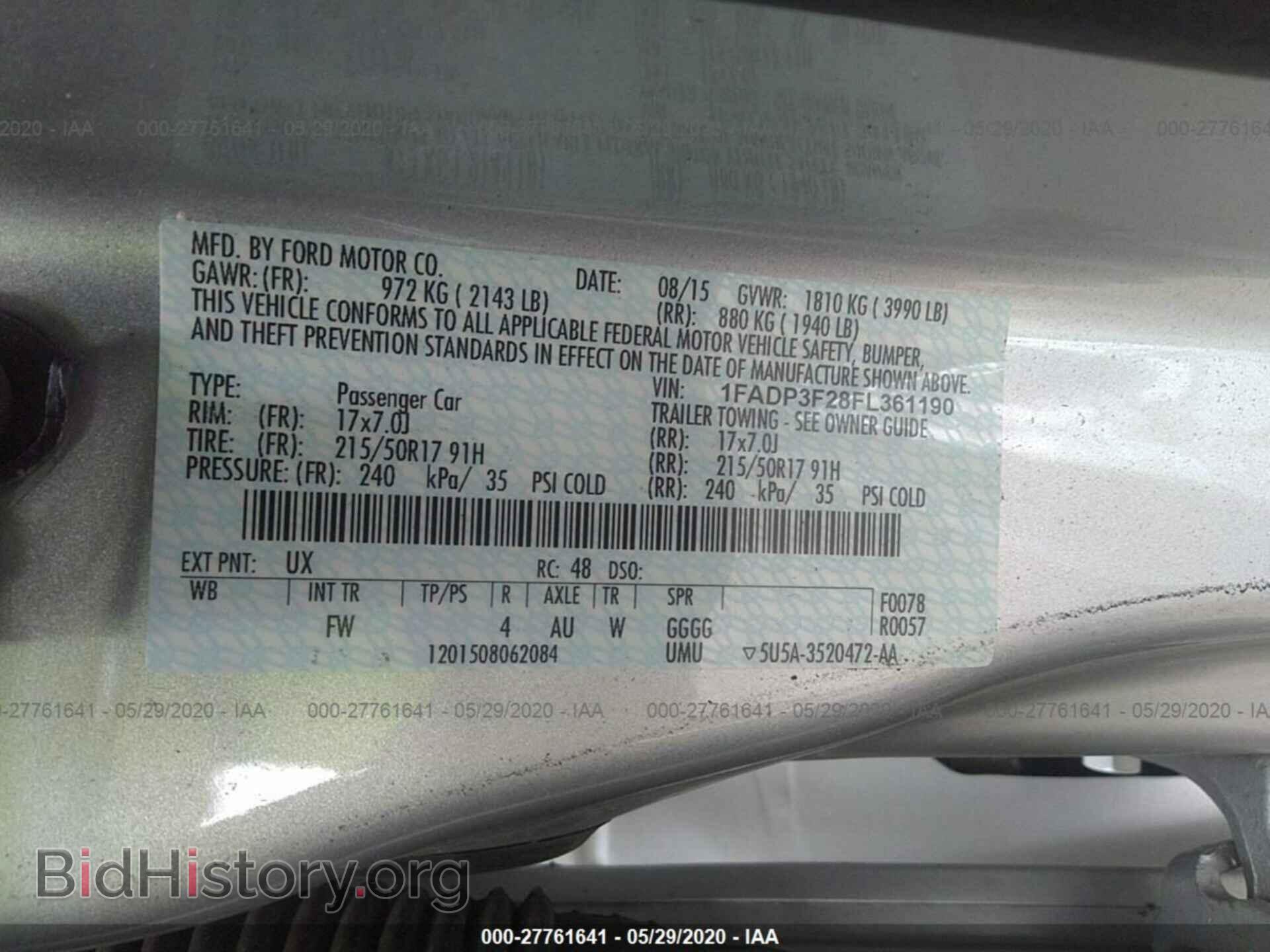 2015 FORD FOCUS - VIN: 1FADP3F28FL361190 - Photo 9