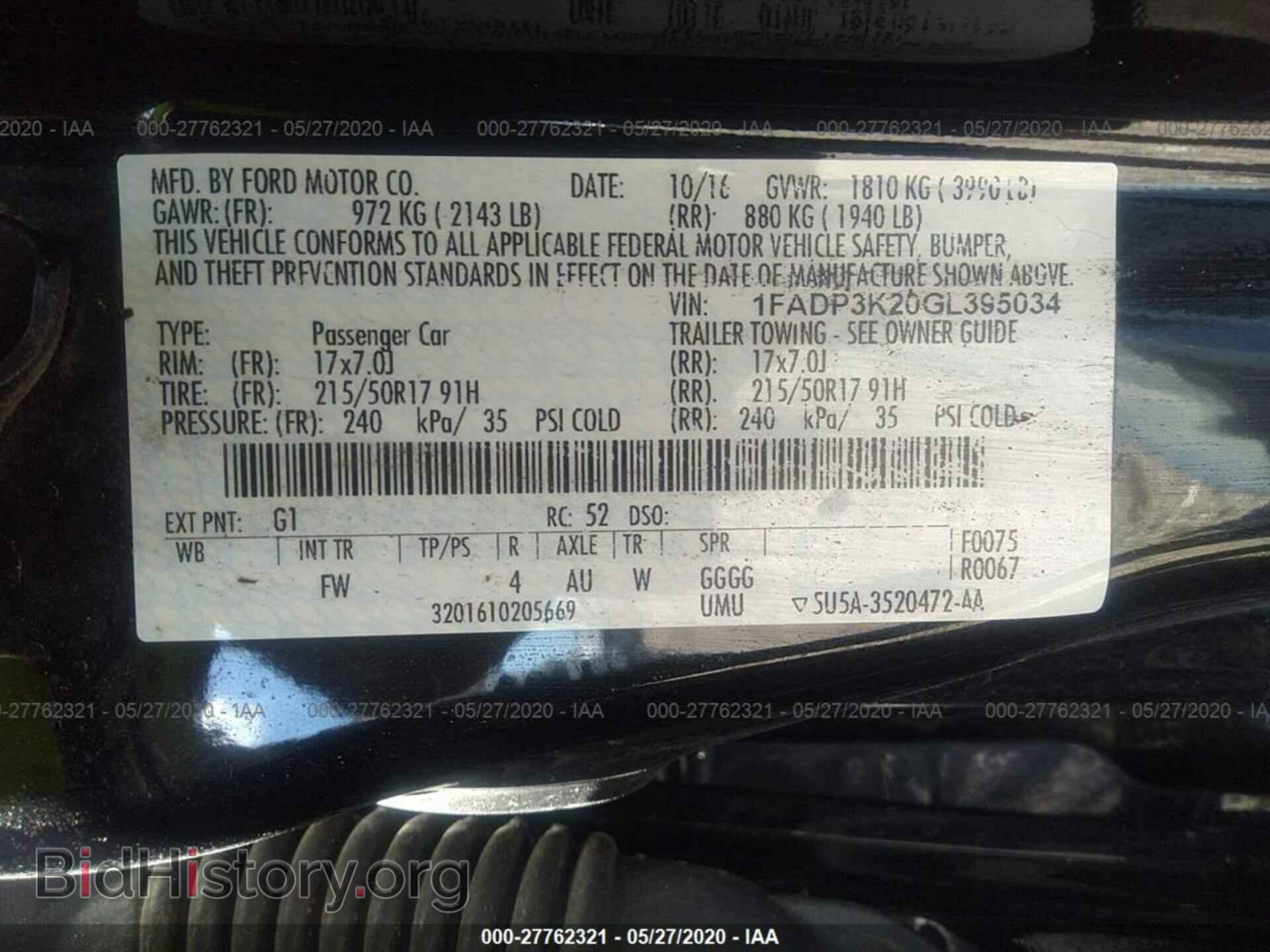 2016 FORD FOCUS - VIN: 1FADP3K20GL395034 - Photo 9