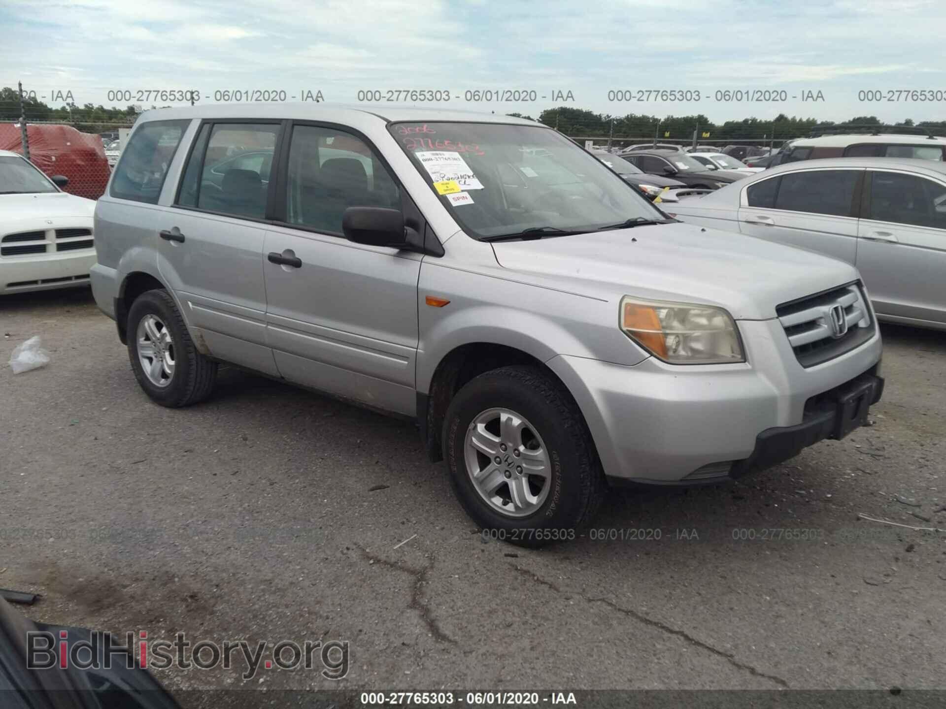 Photo 5FNYF18126B025495 - HONDA PILOT 2006