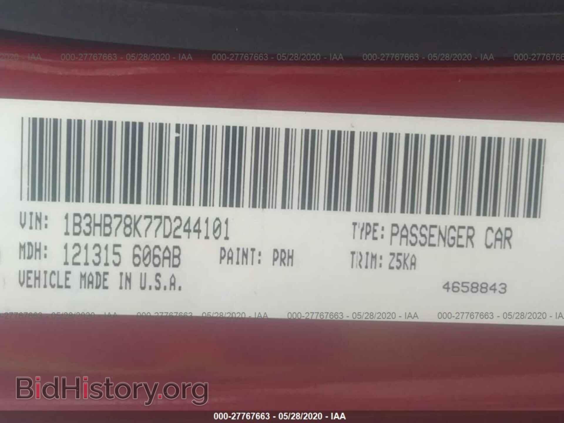 2007 DODGE CALIBER - VIN: 1B3HB78K77D244101 - Фото 9