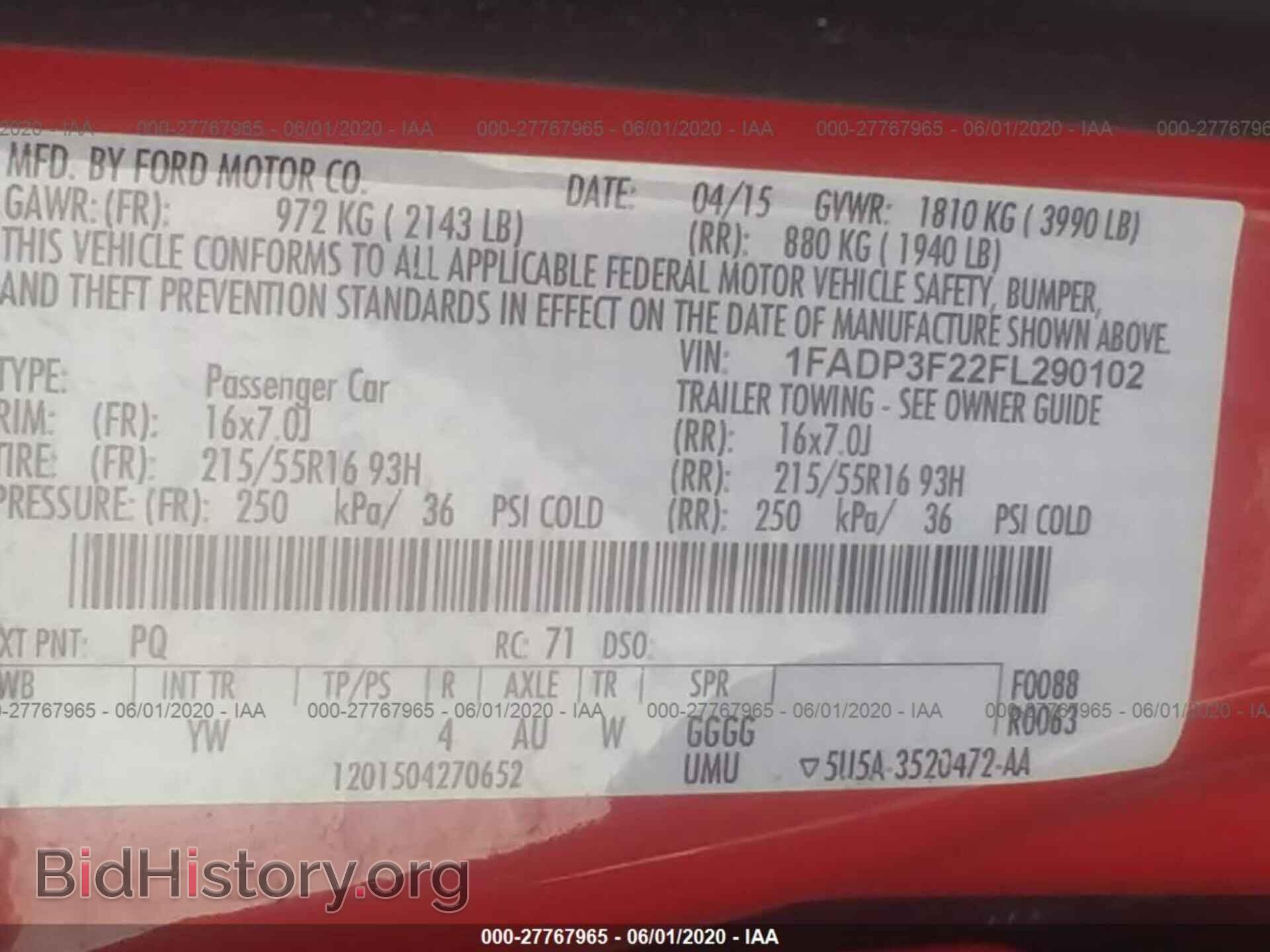 2015 FORD FOCUS - VIN: 1FADP3F22FL290102 - Фото 9