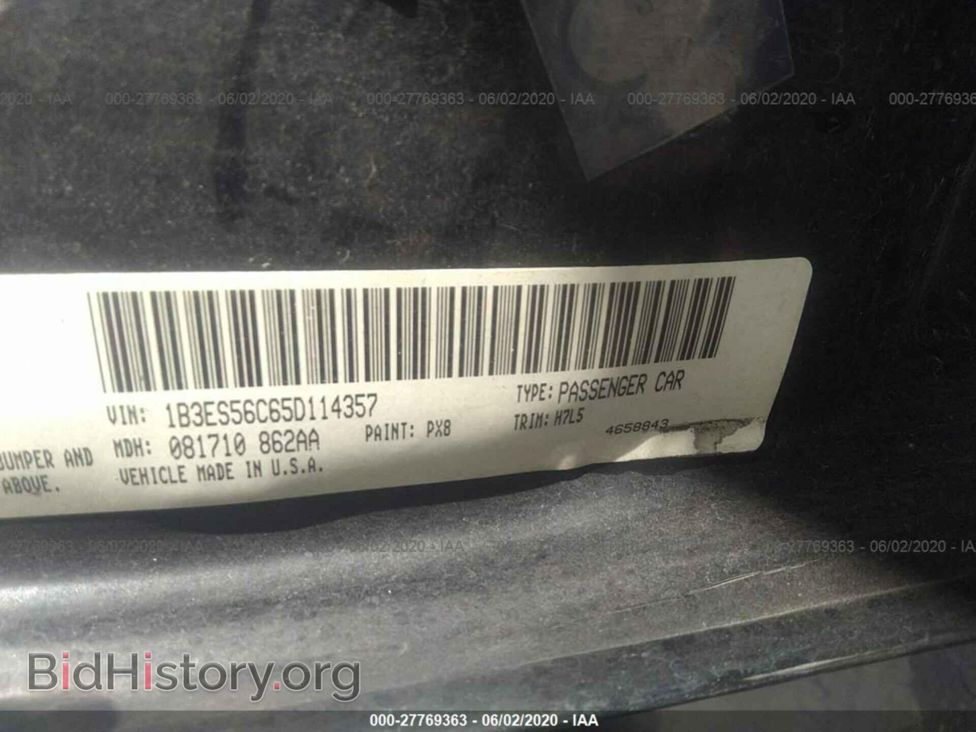 2005 DODGE NEON - VIN: 1B3ES56C65D114357 - Фото 9