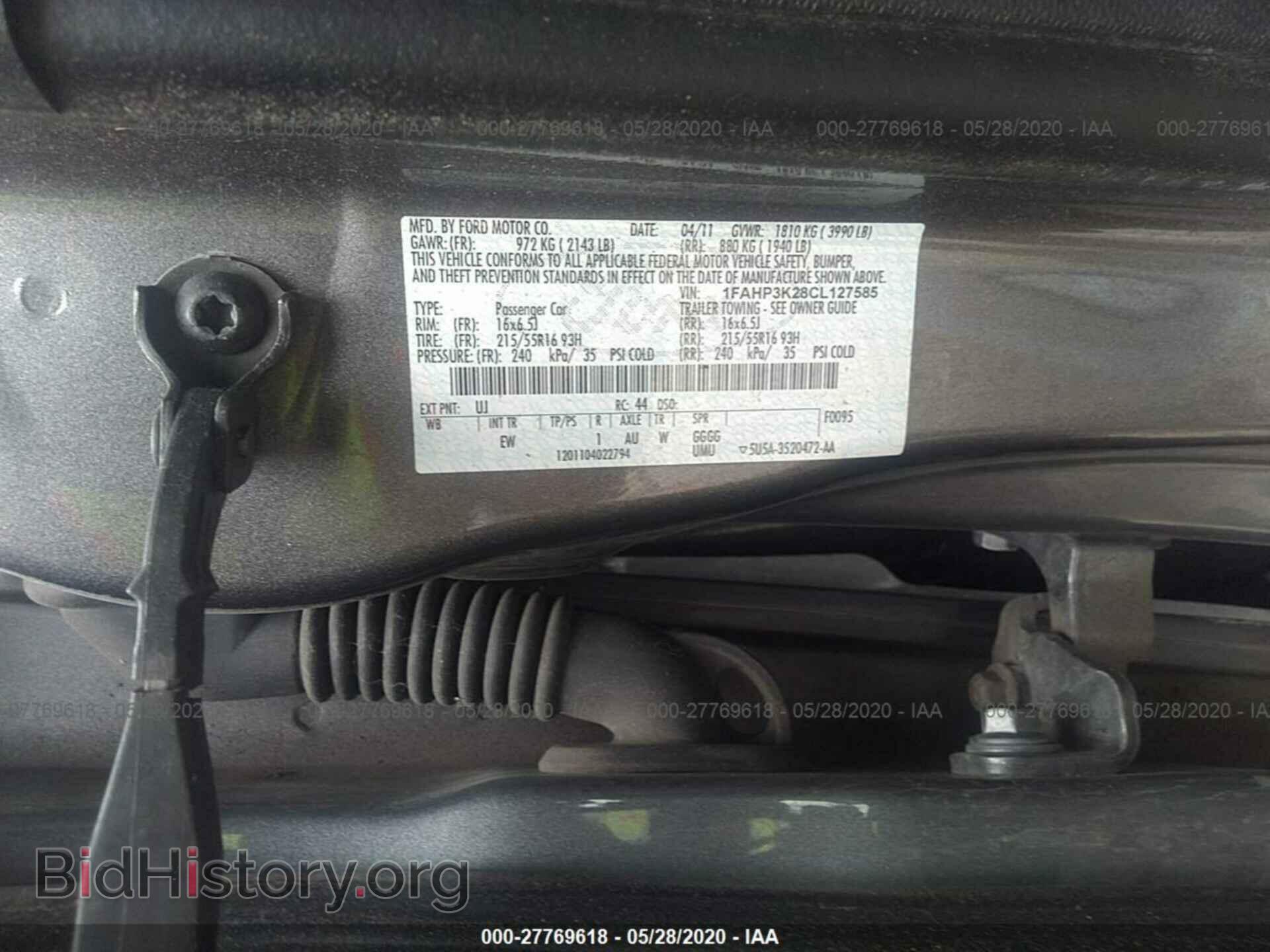 2012 FORD FOCUS - VIN: 1FAHP3K28CL127585 - Фото 9