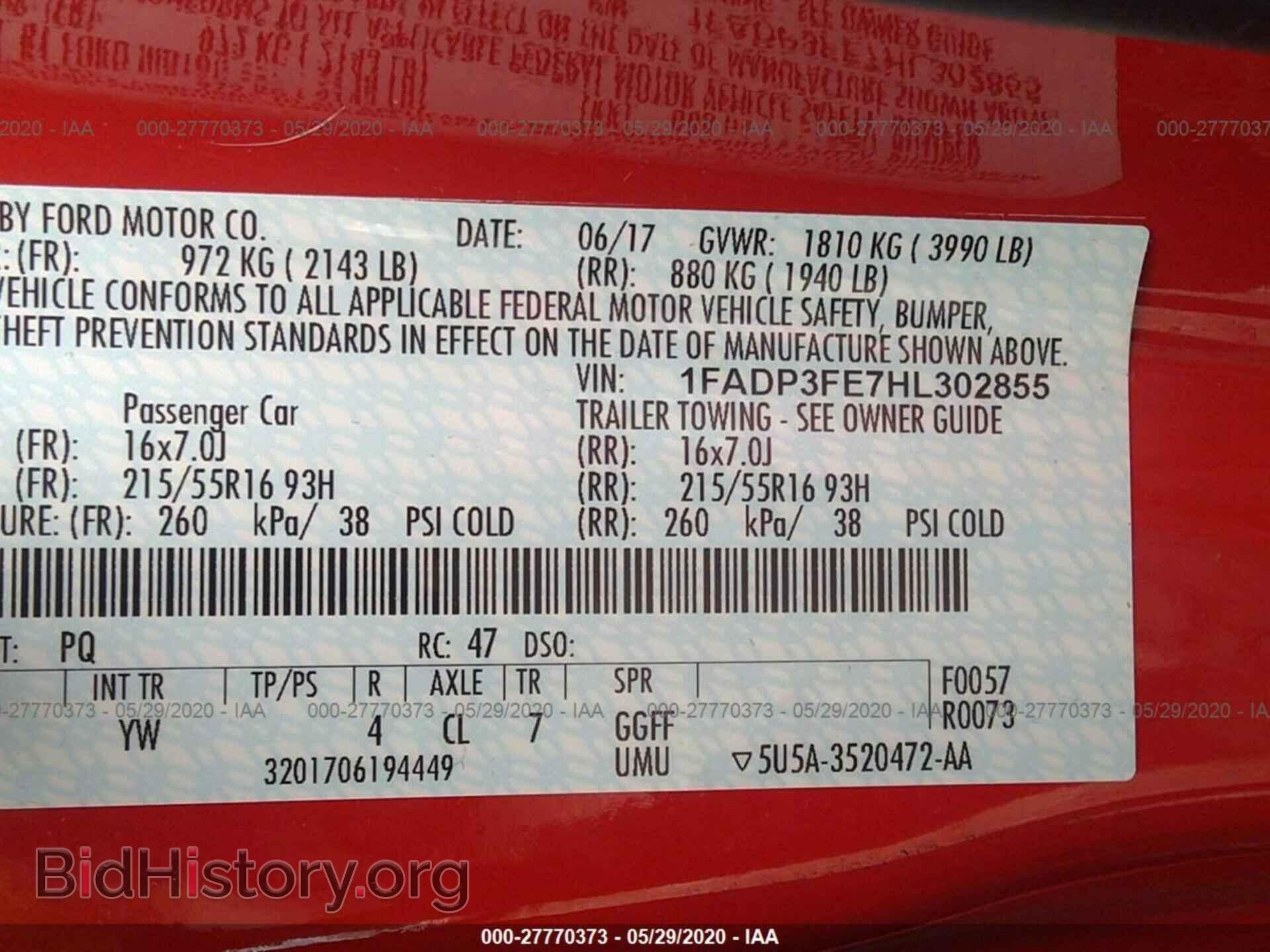 2017 FORD FOCUS - VIN: 1FADP3FE7HL302855 - Photo 9