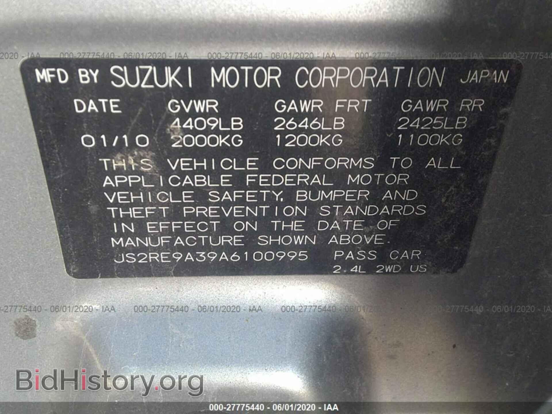 2010 SUZUKI KIZASHI - VIN: JS2RE9A39A6100995 - Photo 9