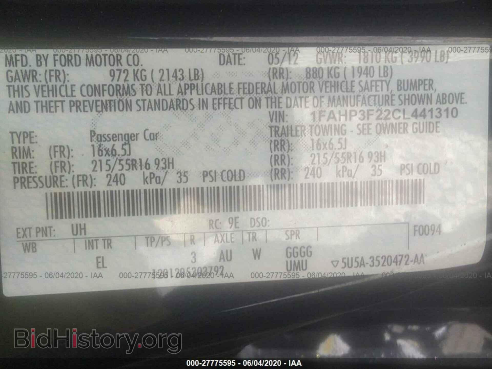 2012 FORD FOCUS - VIN: 1FAHP3F22CL441310 - Photo 9