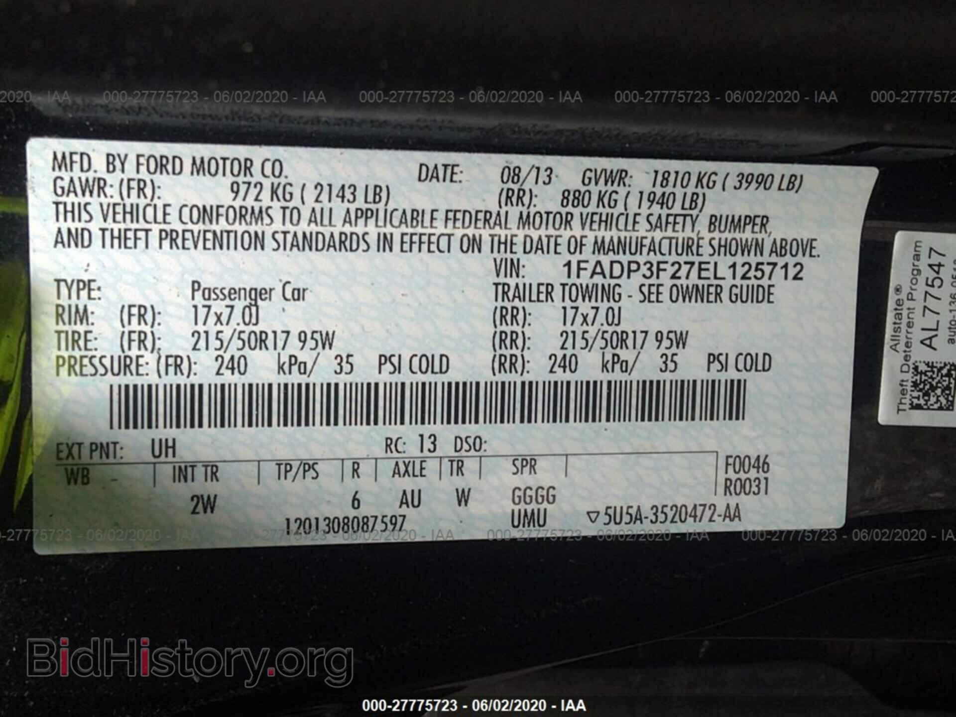 2014 FORD FOCUS - VIN: 1FADP3F27EL125712 - Photo 9