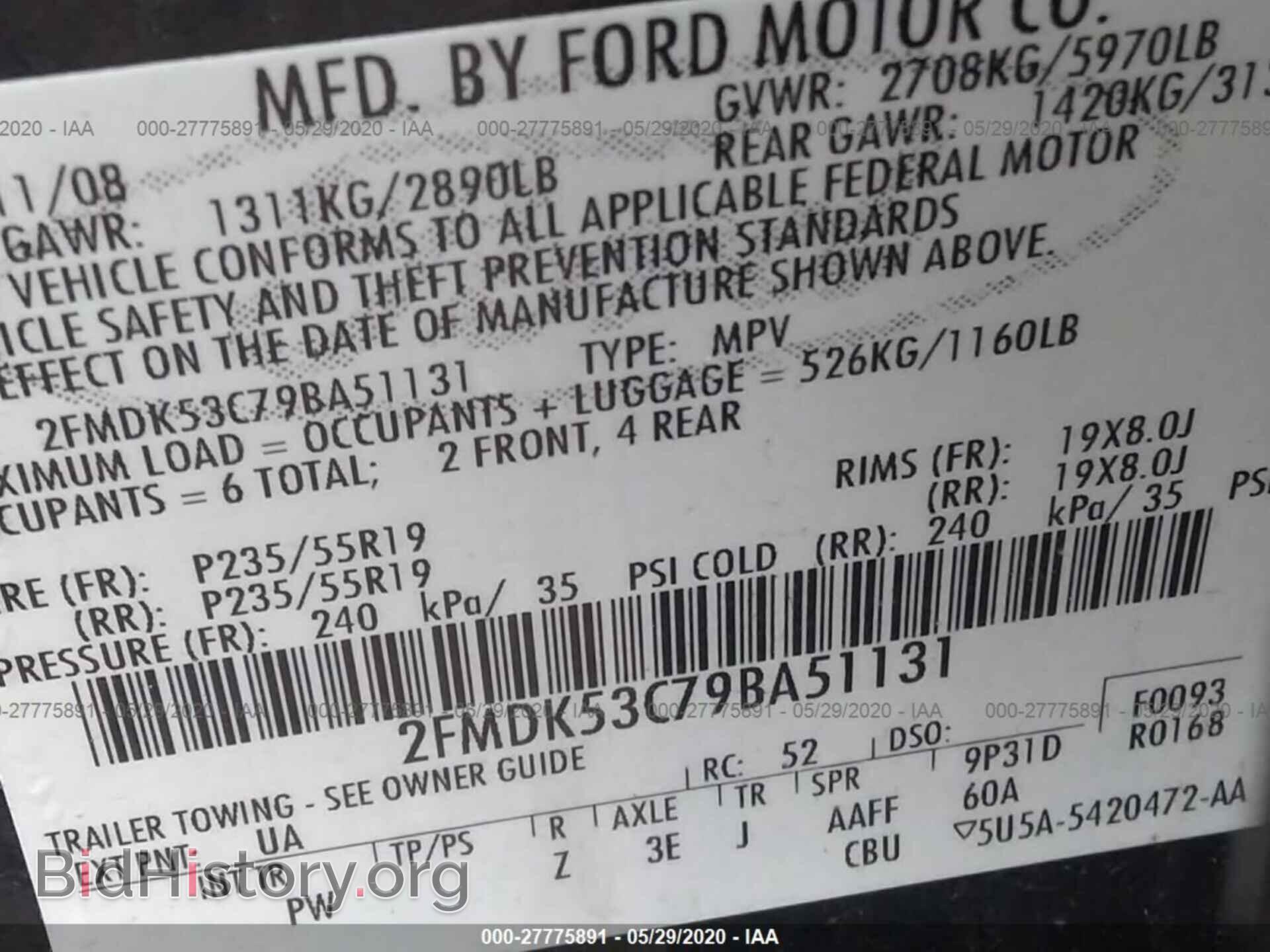 2009 FORD FLEX - VIN: 2FMDK53C79BA51131 - Photo 9