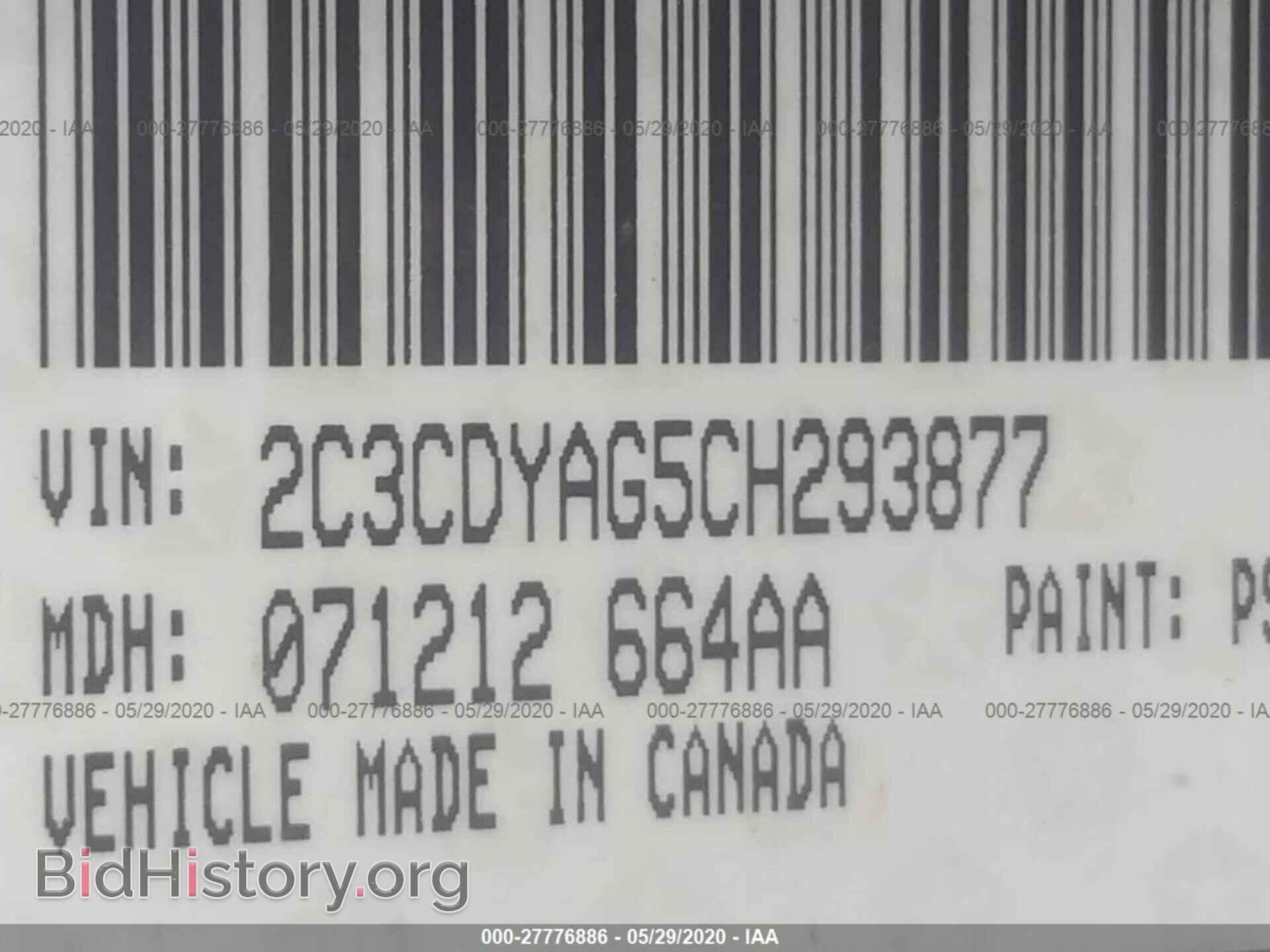 2012 DODGE CHALLENGER - VIN: 2C3CDYAG5CH293877 - Photo 9