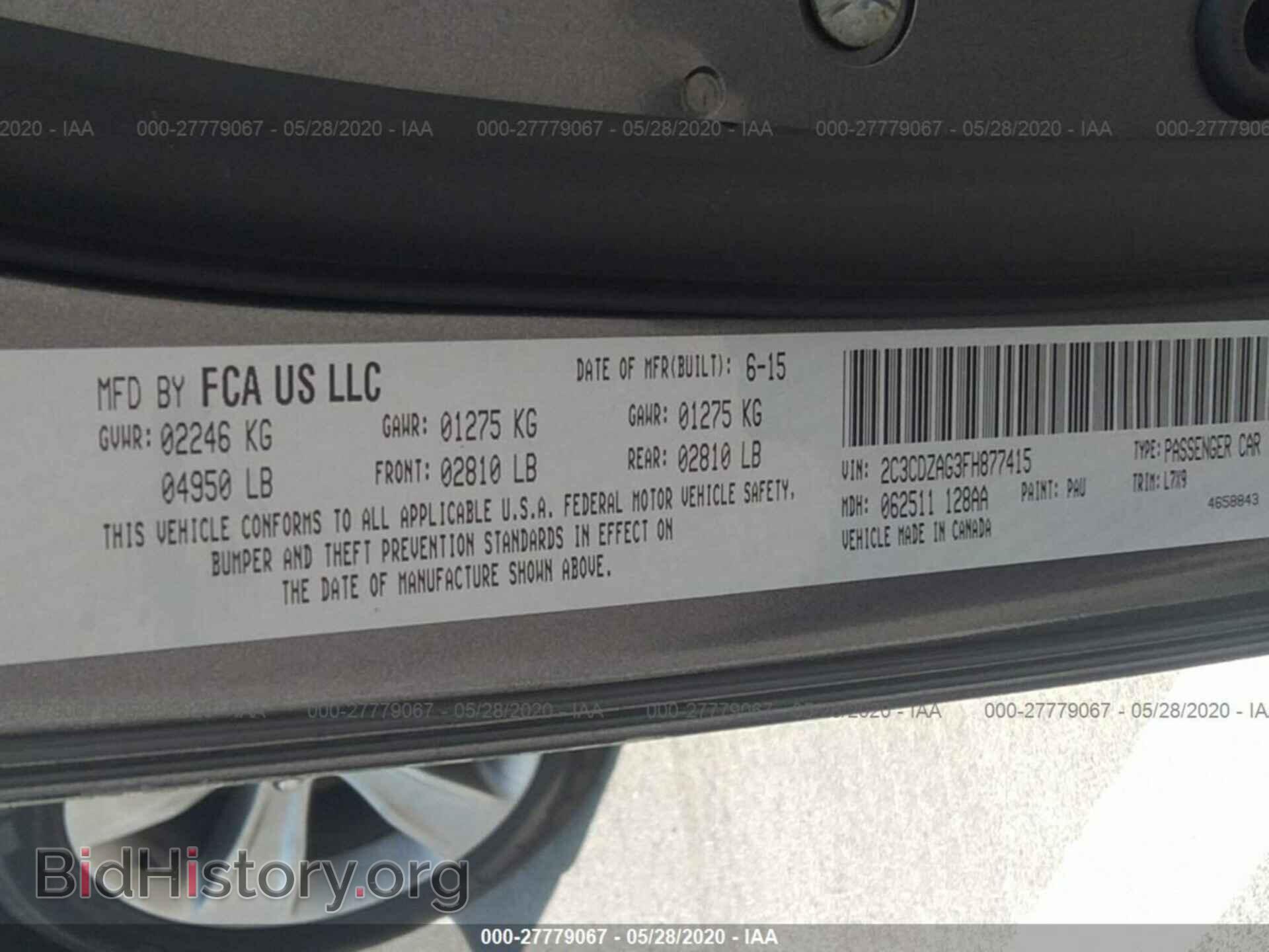 2015 DODGE CHALLENGER - VIN: 2C3CDZAG3FH877415 - Photo 9