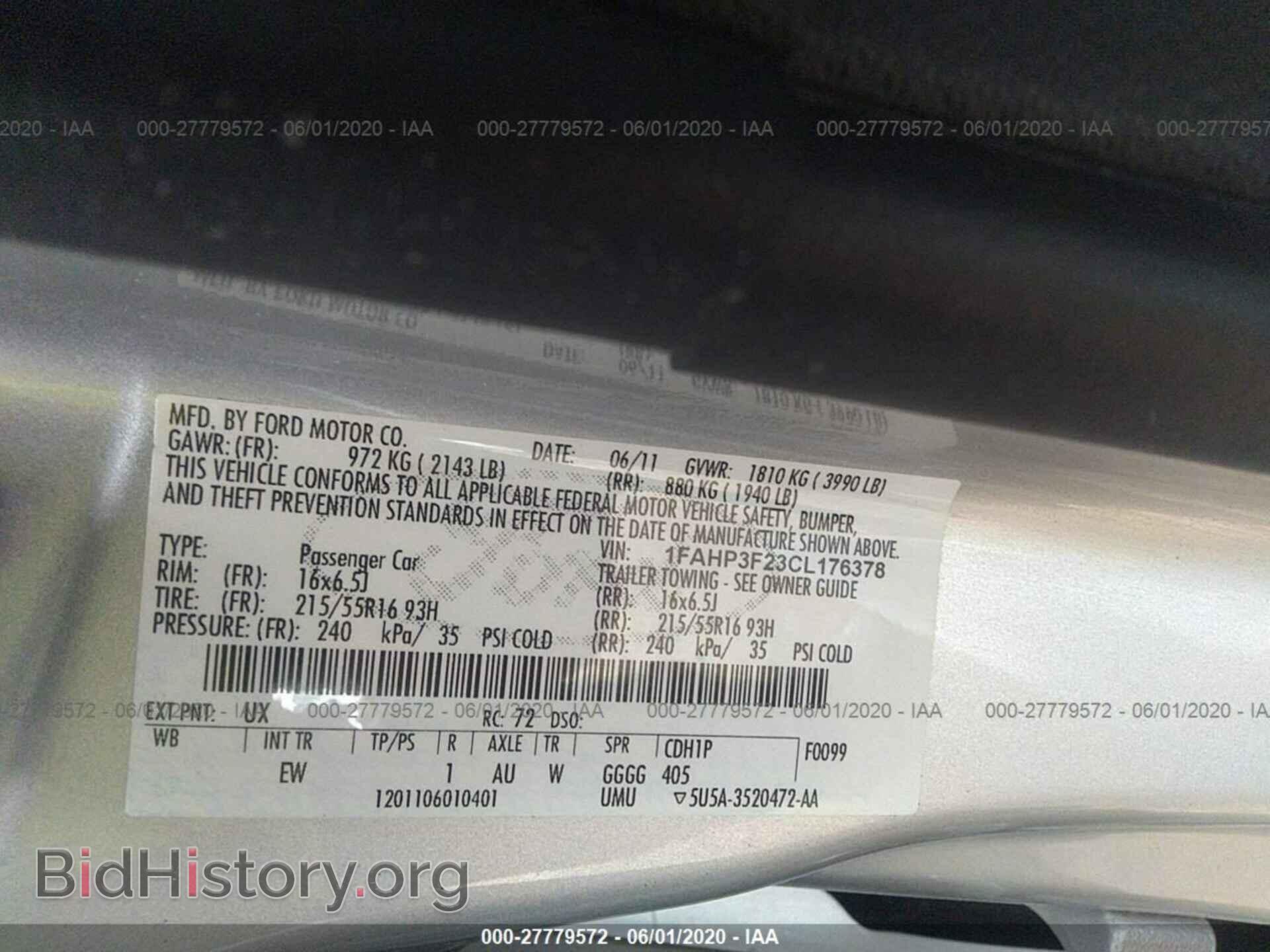 2012 FORD FOCUS - VIN: 1FAHP3F23CL176378 - Фото 9
