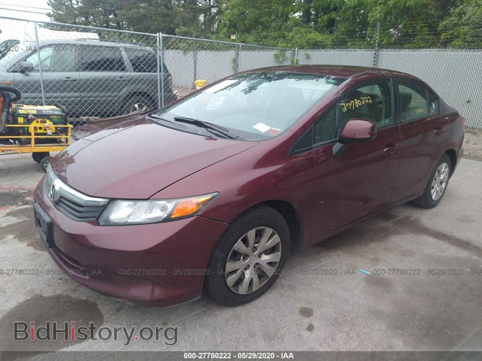 2012 HONDA CIVIC - VIN: 2HGFB2F52CH606016 - Фото 2