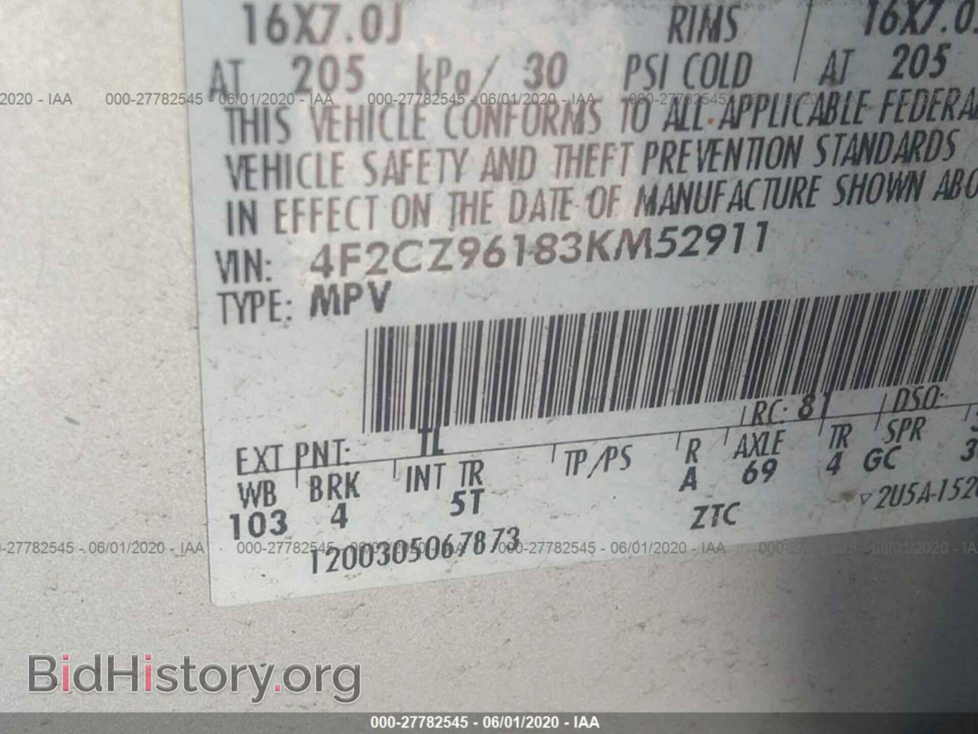 2003 MAZDA TRIBUTE - VIN: 4F2CZ96183KM52911 - Photo 9