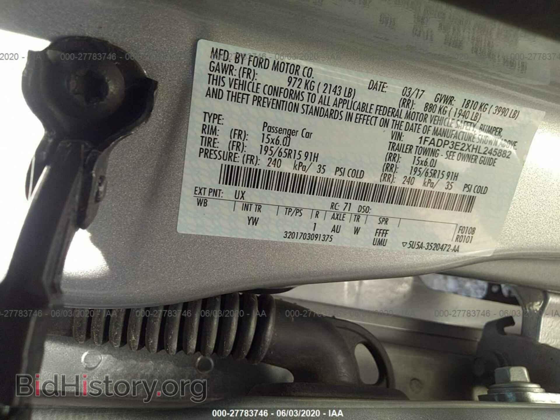 2017 FORD FOCUS - VIN: 1FADP3E2XHL245882 - Photo 9