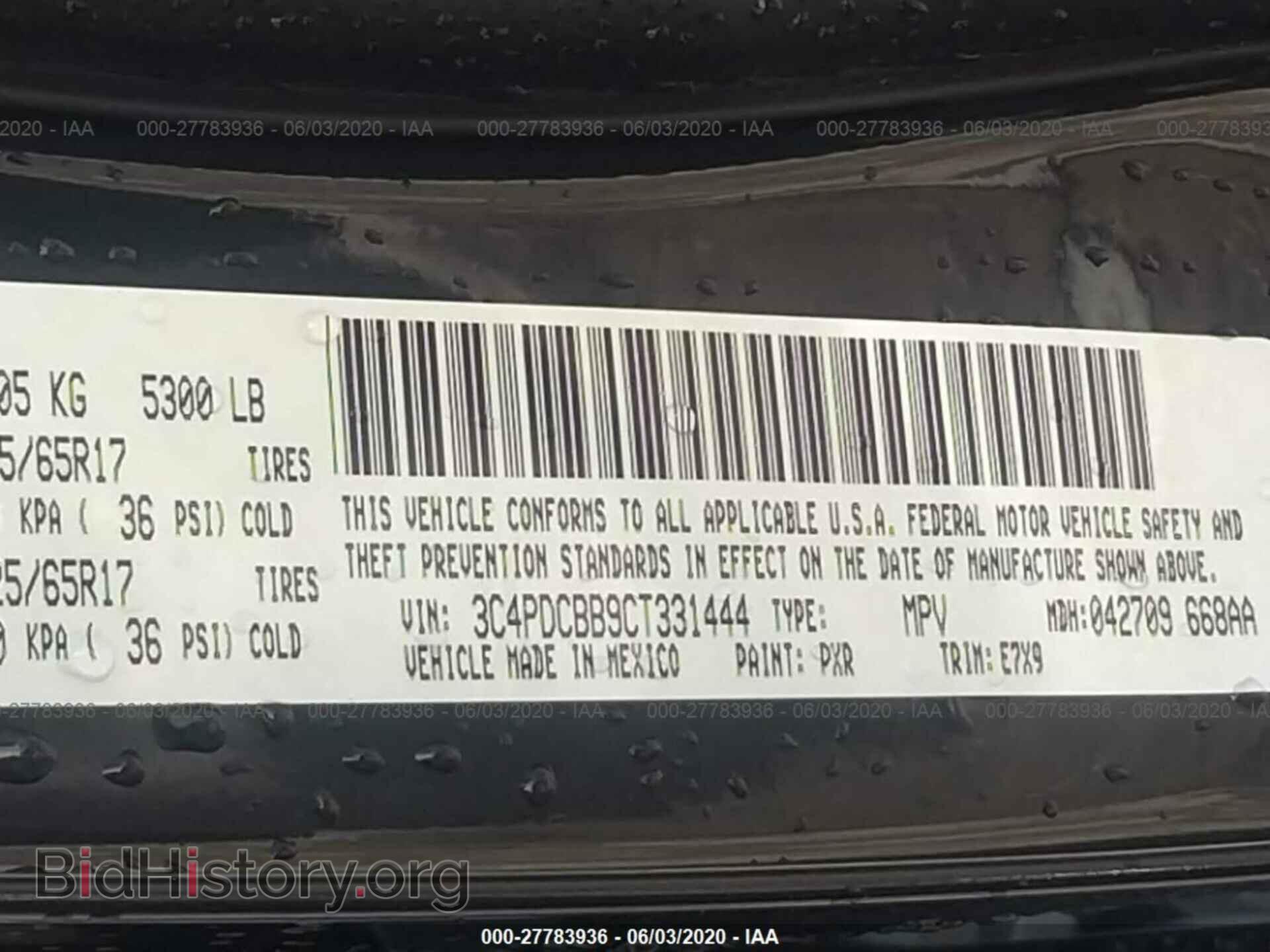 2012 DODGE JOURNEY - VIN: 3C4PDCBB9CT331444 - Фото 9