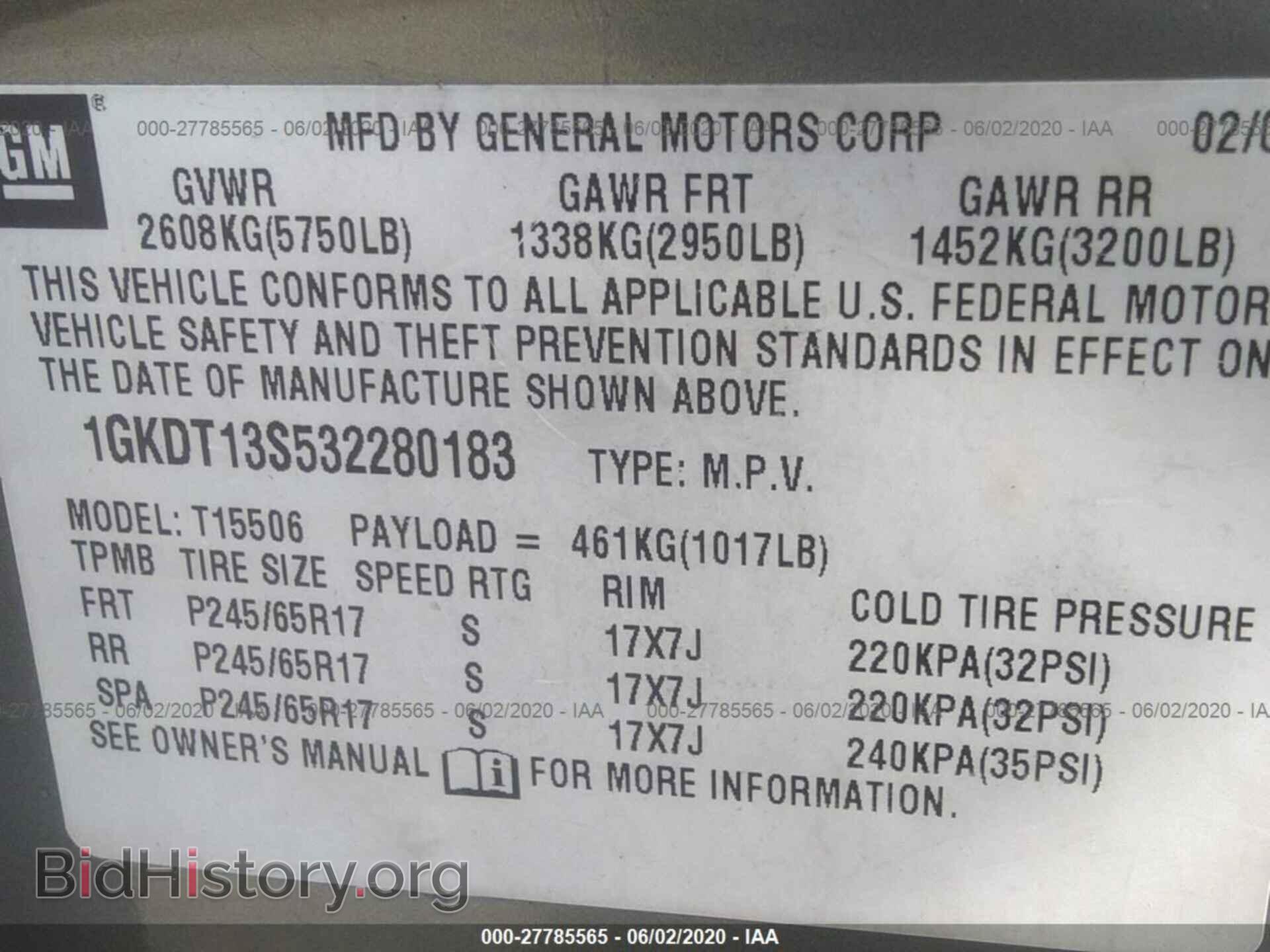 2003 GMC ENVOY - VIN: 1GKDT13S532280183 - Фото 9