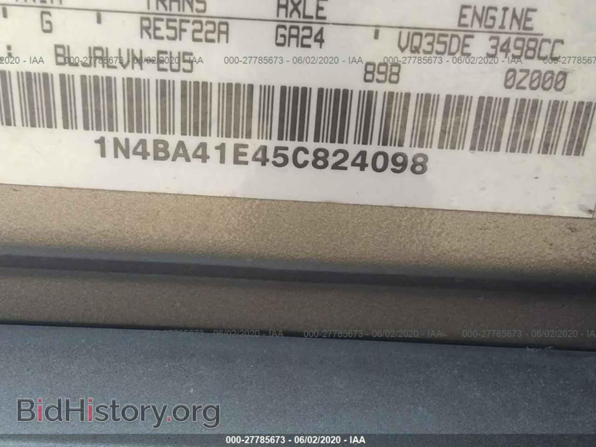 2005 NISSAN MAXIMA - VIN: 1N4BA41E45C824098 - Фото 9