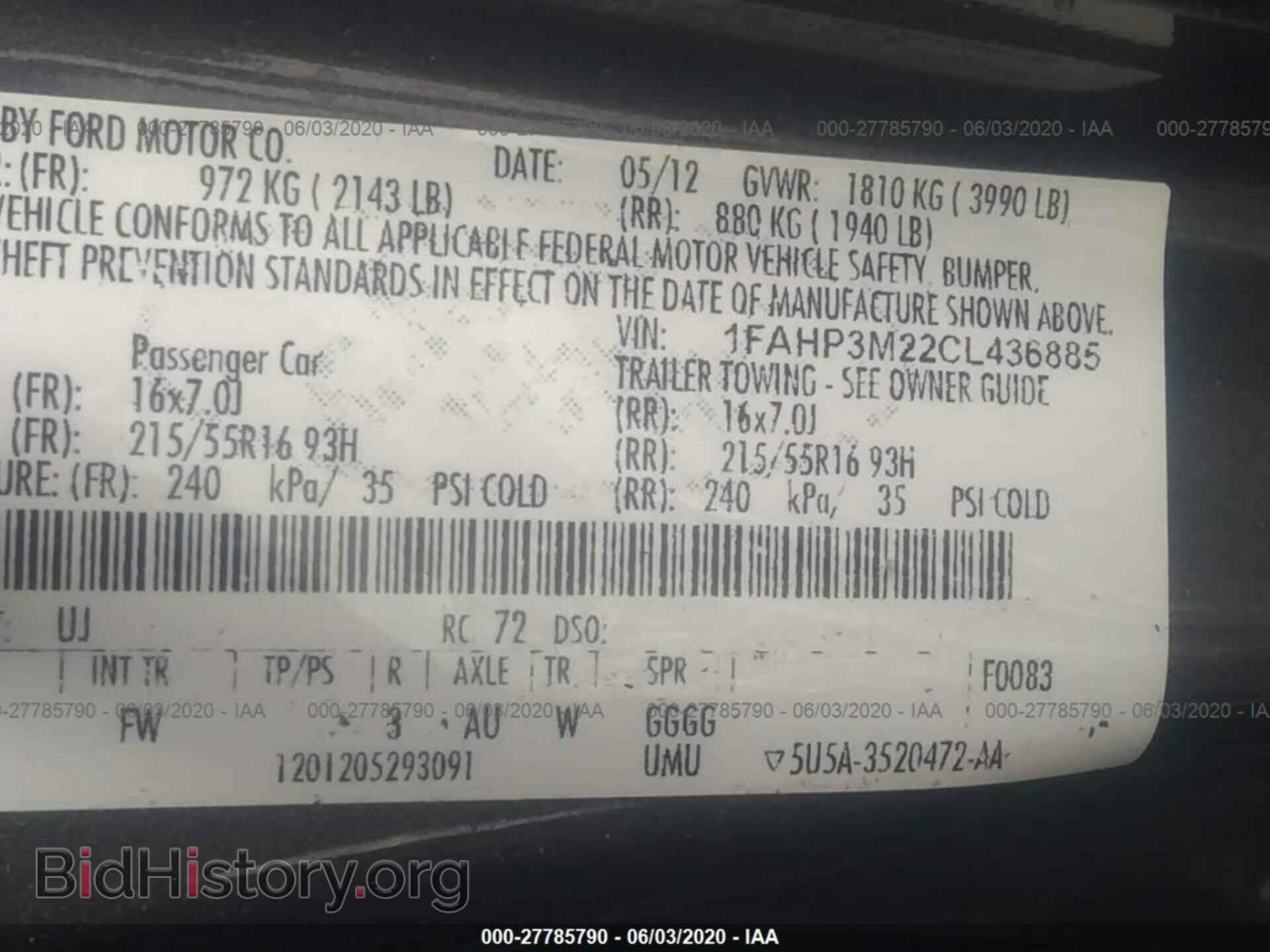 2012 FORD FOCUS - VIN: 1FAHP3M22CL436885 - Photo 9