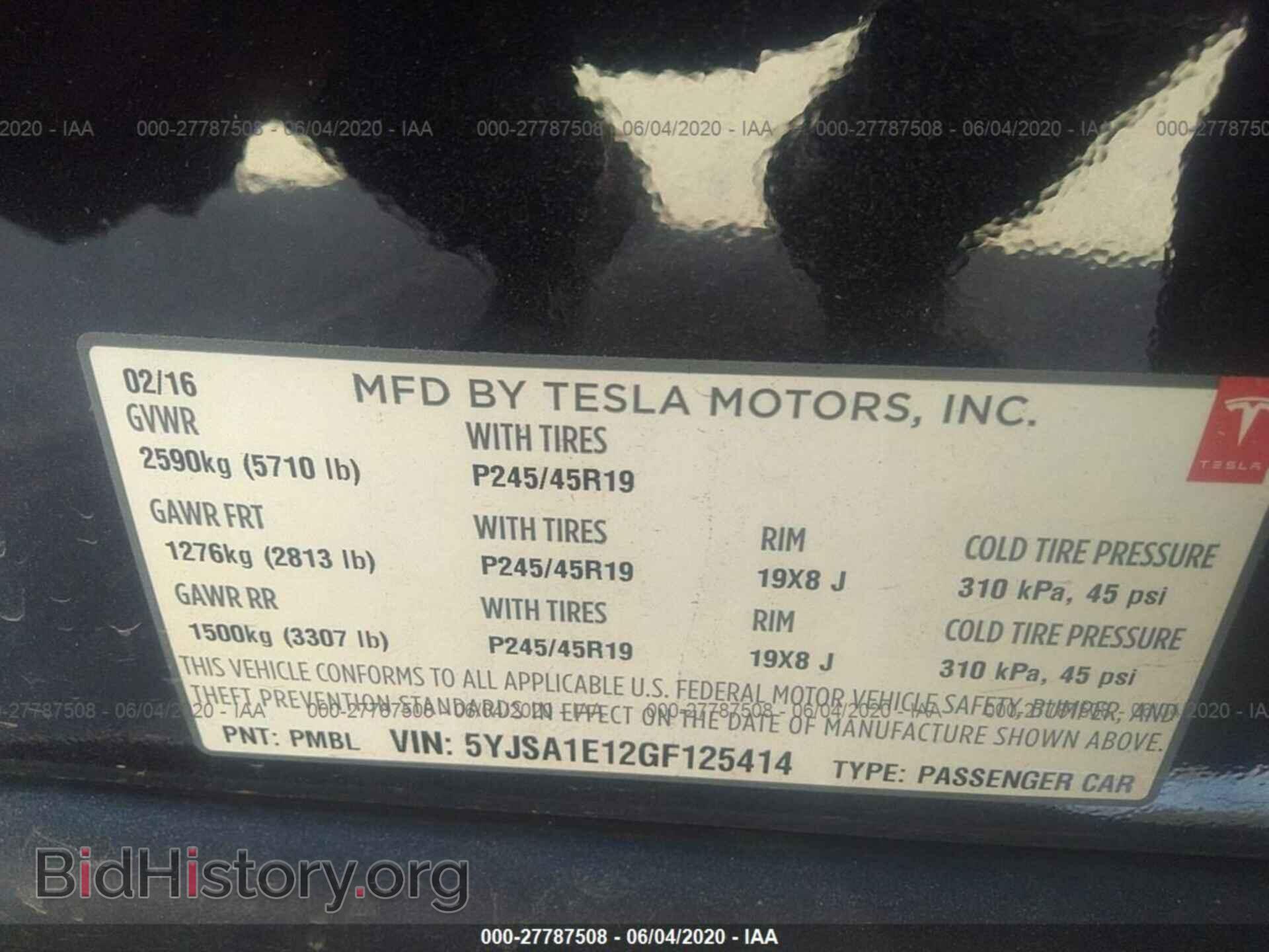 2016 TESLA MODEL S - VIN: 5YJSA1E12GF125414 - Photo 9
