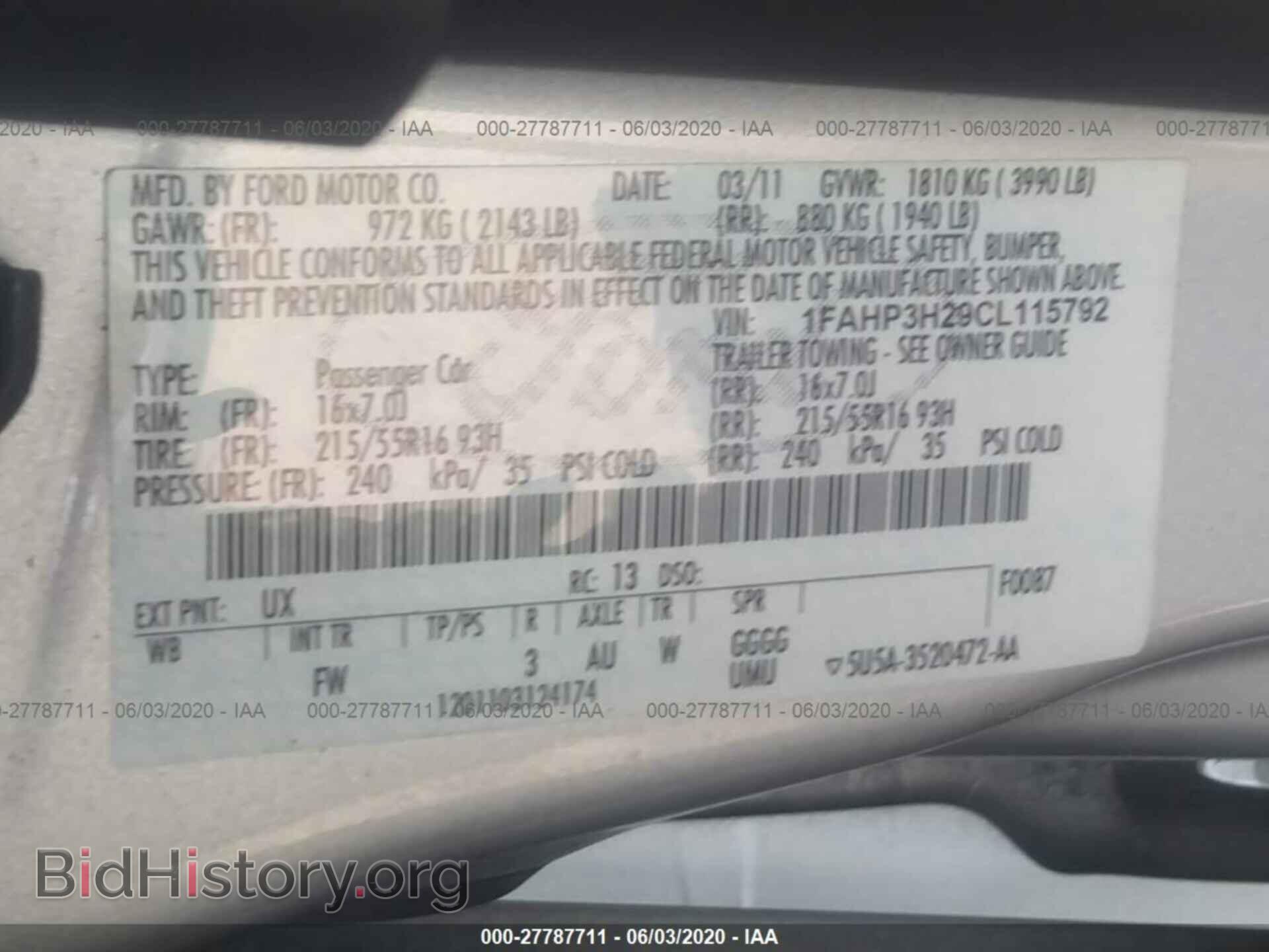 2012 FORD FOCUS - VIN: 1FAHP3H29CL115792 - Фото 9